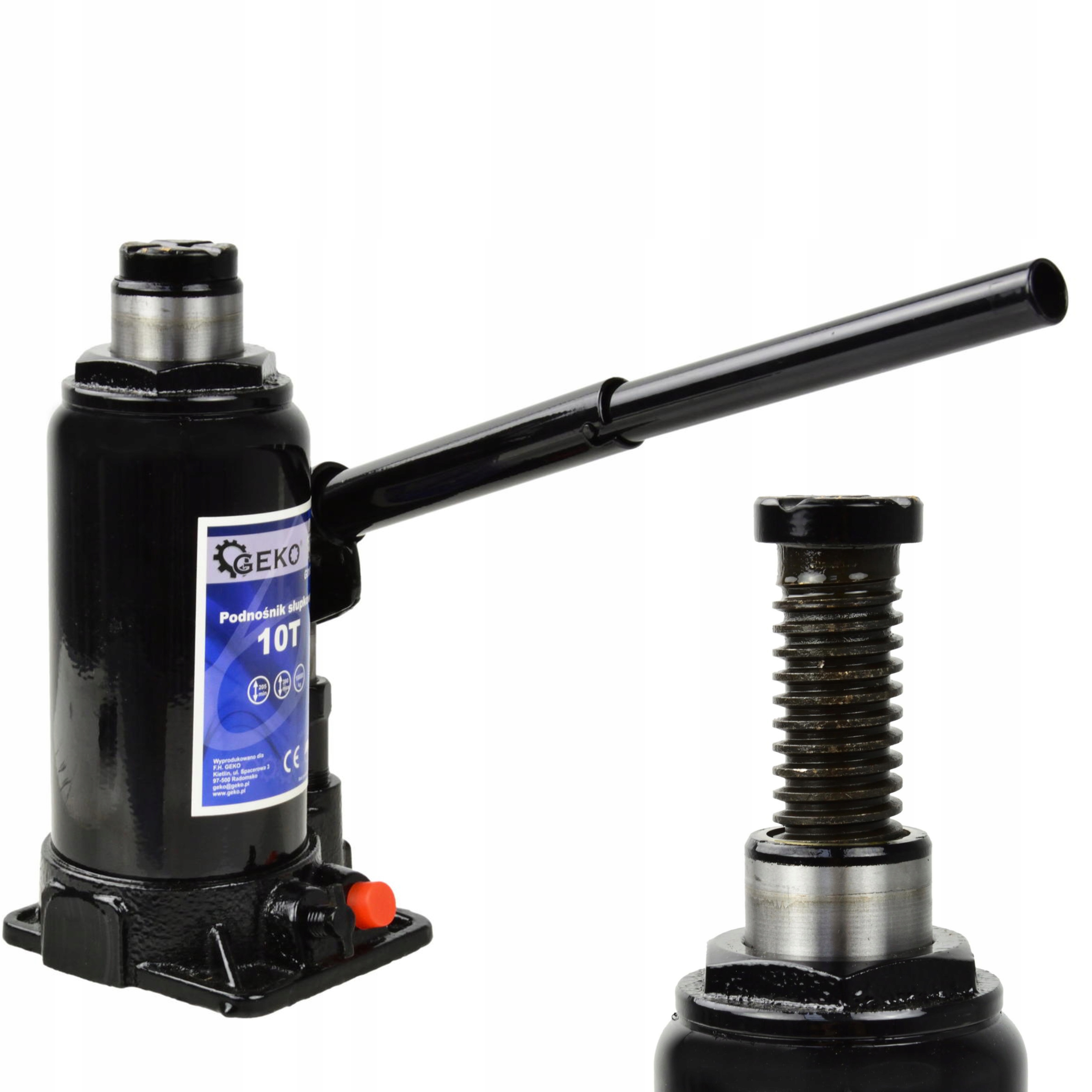 LEWAREK PODNOŚNIK SŁUPKOWY HYDRAULICZNY 10T TŁOKOWY GEKO G01054