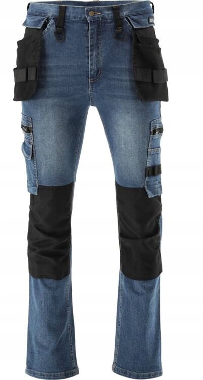 YATO SPODNIE ROBOCZE MONTERSKIE STRETCH JEANS DARK BLUE YT-79053 ROZM. L/XL