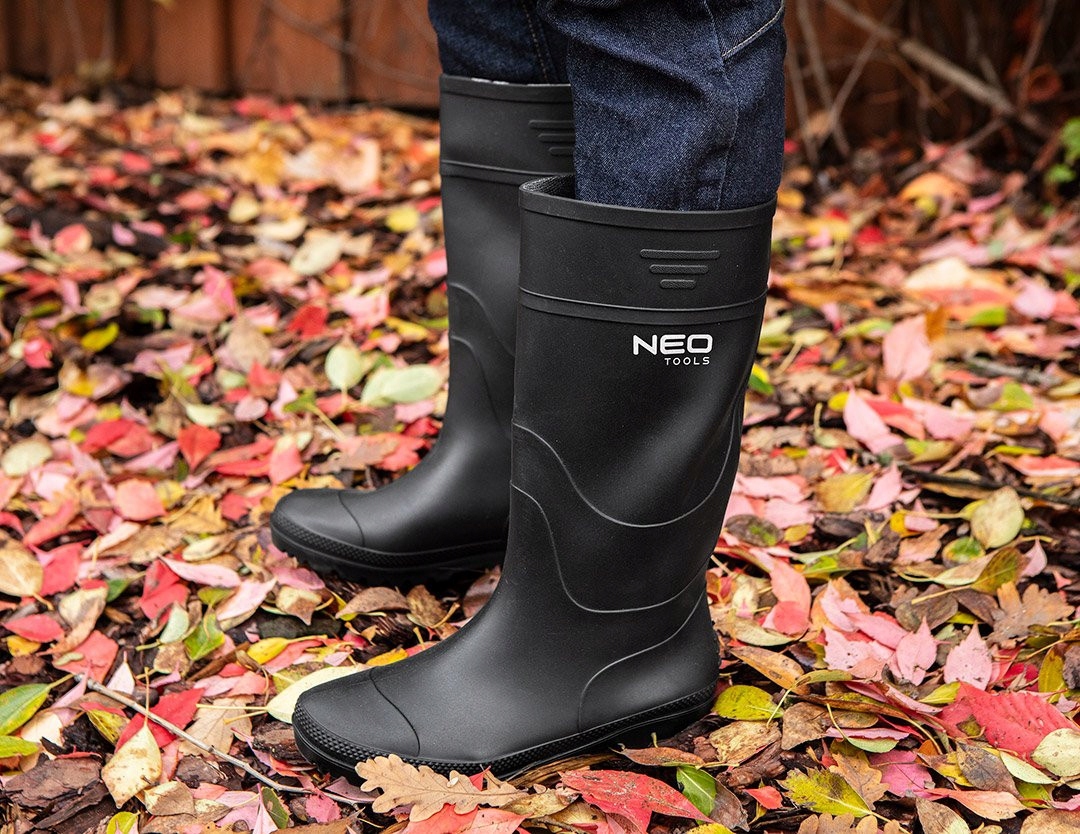 NEO OBUWIE ROBOCZE KALOSZE GUMOWCE GUMIAKI CZARNE MĘSKIE PVC, ROZMIAR 42