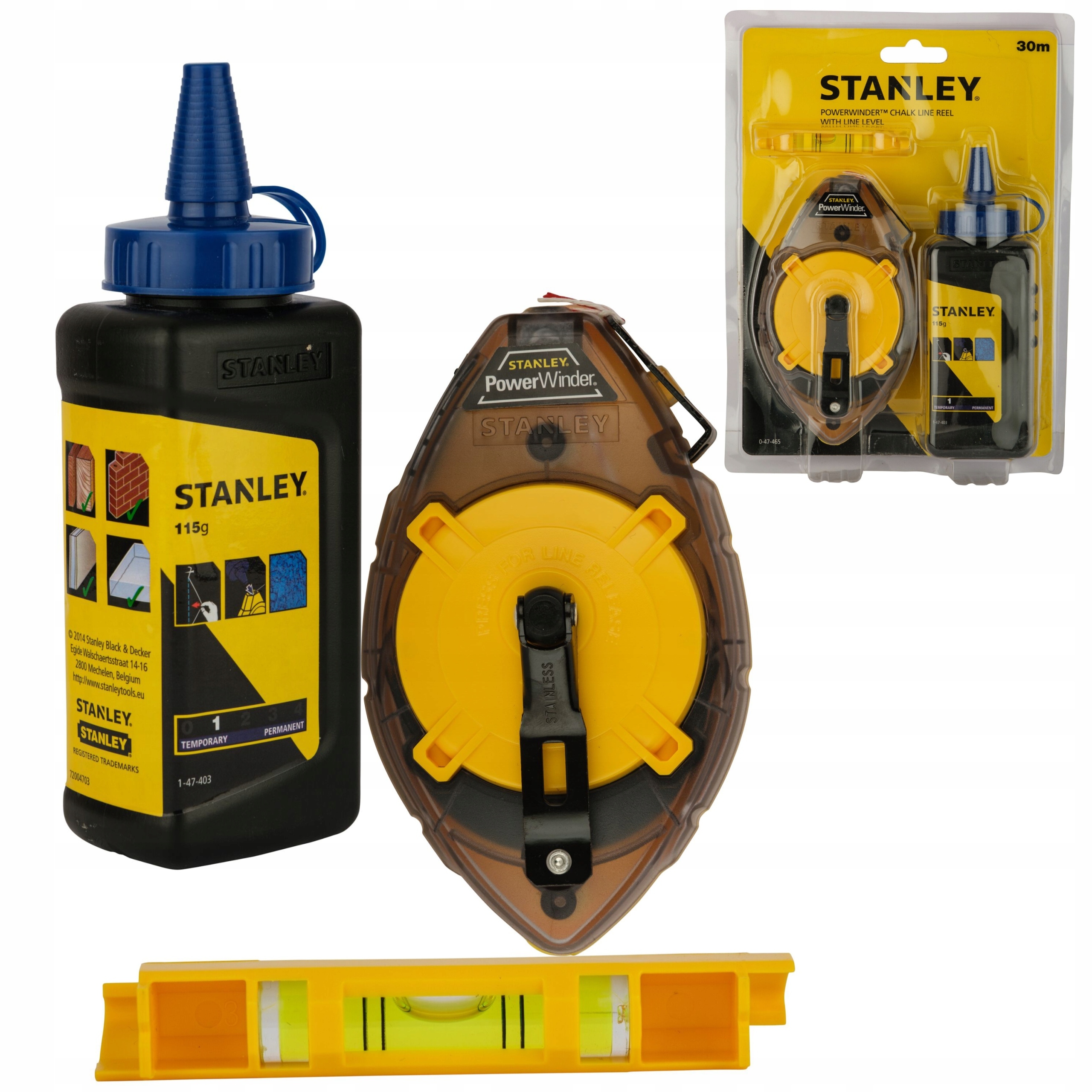 STANLEY 47-465 ZESTAW SZNUR TRASERSKI 30M + KREDA