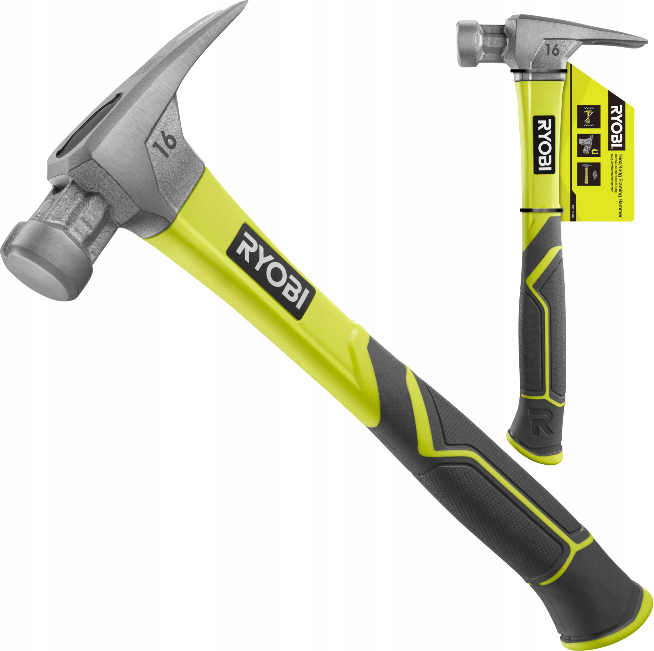 RYOBI RH16FSS MŁOTEK Z UCHWYTEM MAGNETYCZNYM 450g