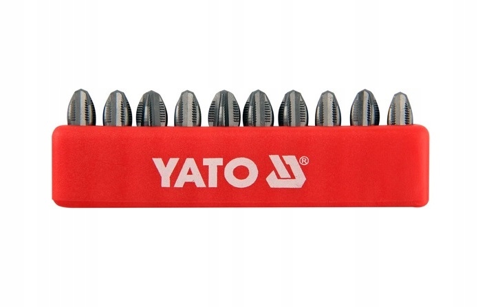 YATO ZESTAW KOMPLET KOŃCÓWKI WKRĘTAKOWE PH3X25 MM, 10 SZTUK YT-0476