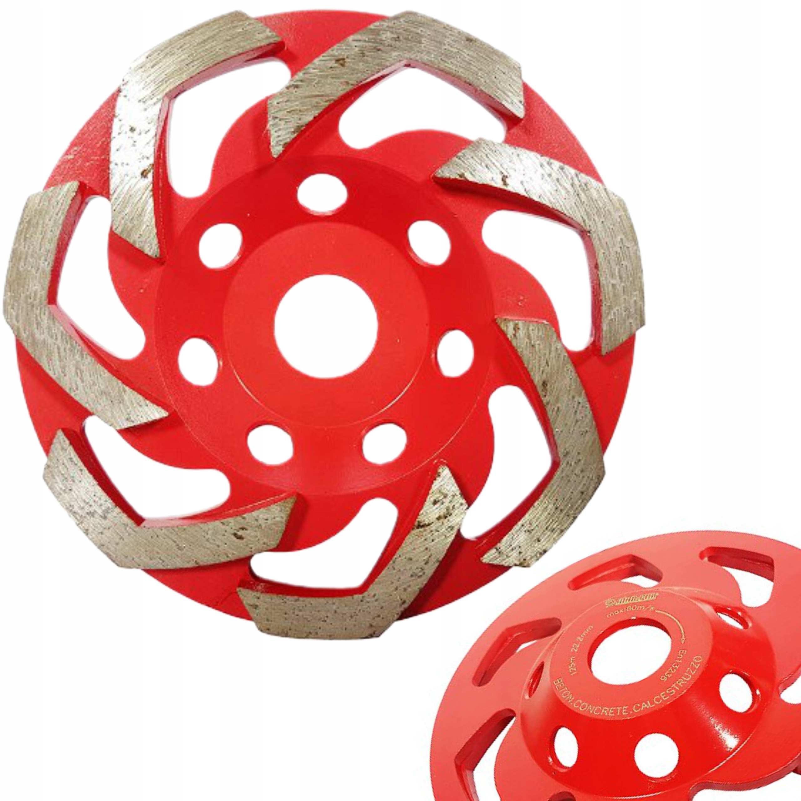 TARCZA DO SZLIFOWANIA BETONU 125X5MM Z SEGMENTEM S RED L-SHAPE M08795