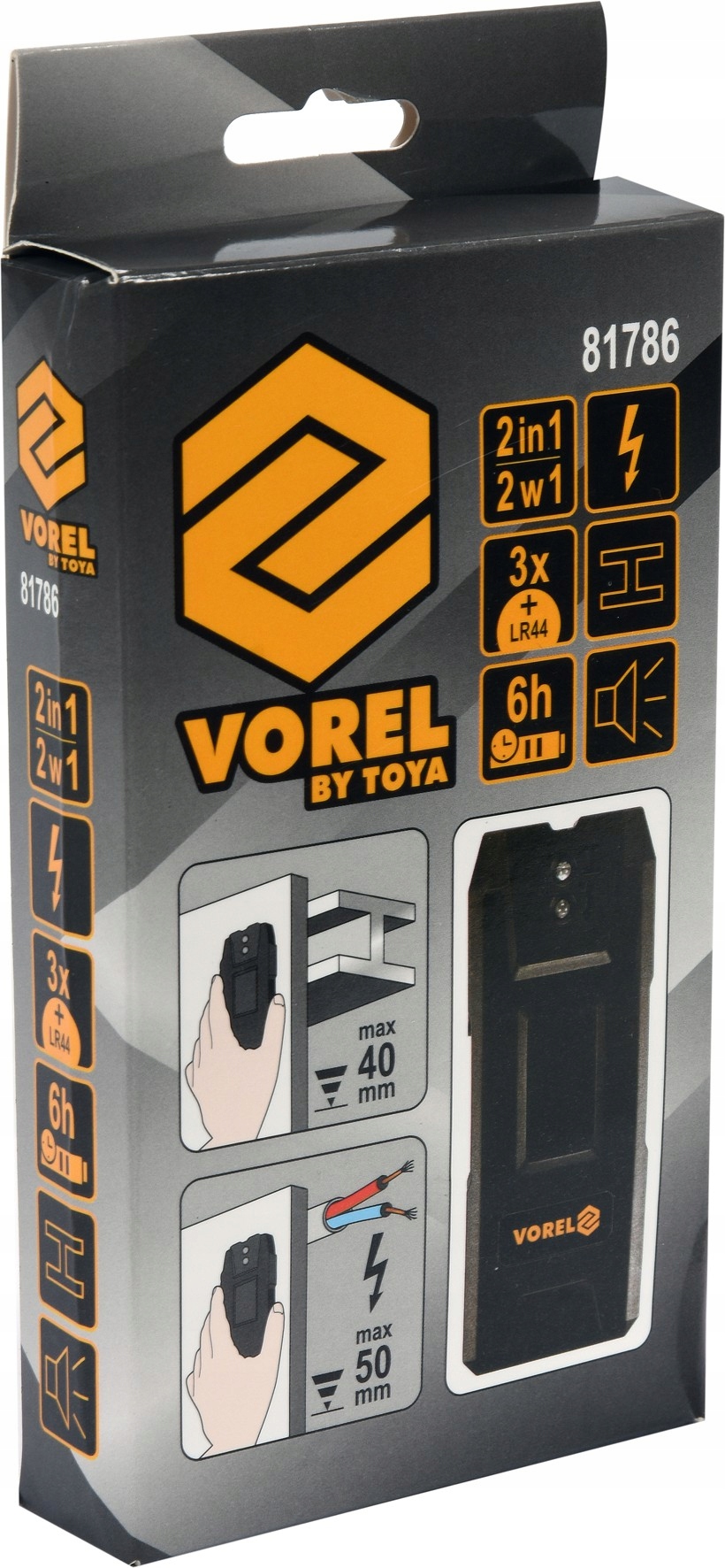 WYKRYWACZ PROFILI METALOWYCH I PRZEWODÓW 2w1 VOREL