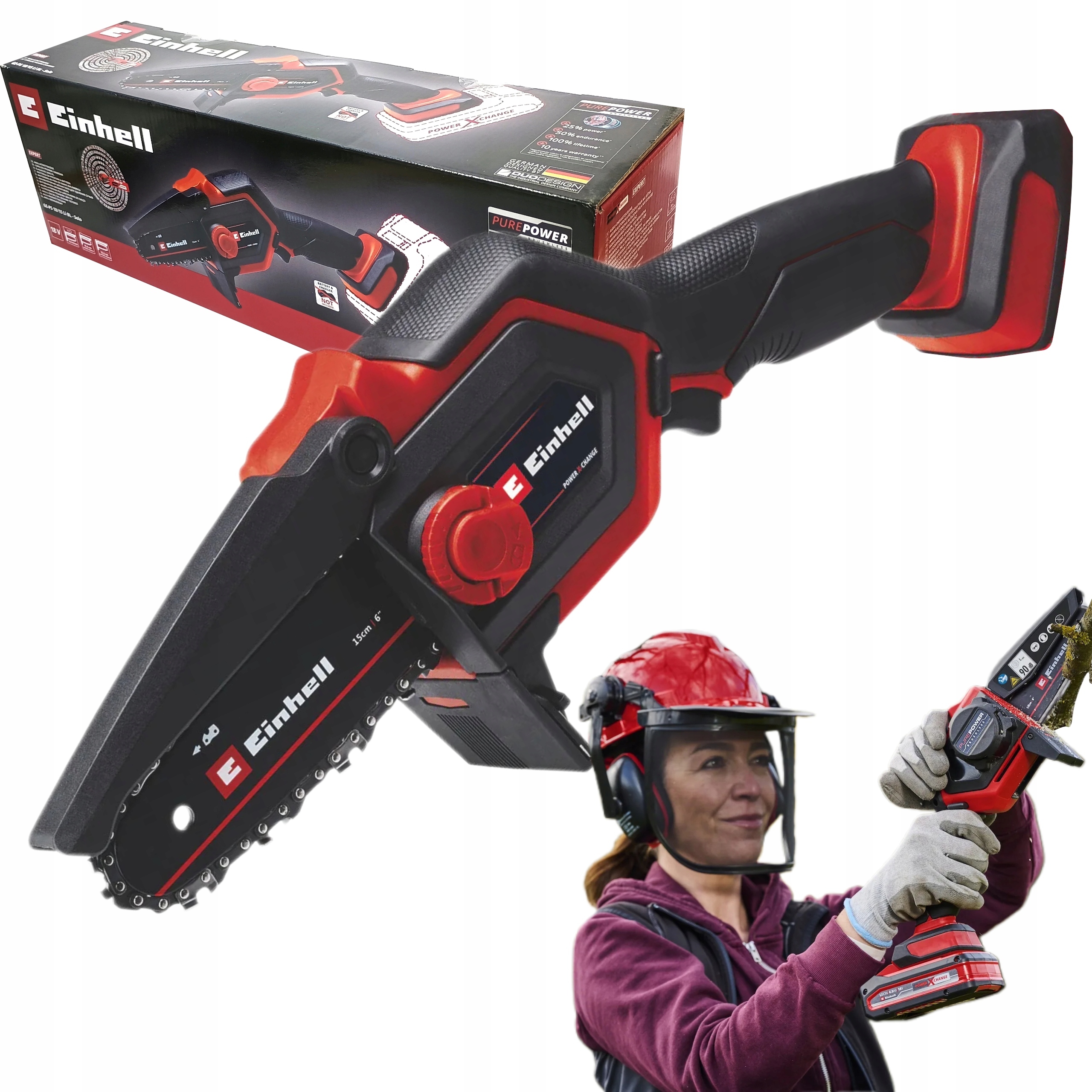 EINHELL PIŁA ŁAŃCUCHOWA PILARKA 6,2" AKUMULATOROWA 18V GE-PS 18/15 Li BL-So