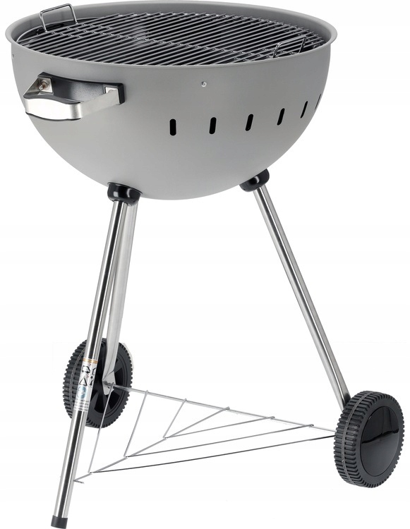 GRILL OGRODOWY WĘGLOWY OKRĄGŁY Z POKRYWĄ RUSZT XXL KÓŁKA POKRYWA 54CM 20301