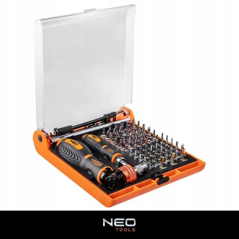 NEO 06-115 WKRĘTAKI PRECYZYJNE KOŃCÓWKI Z UCHWYTEM TORX ZESTAW 73 elem.