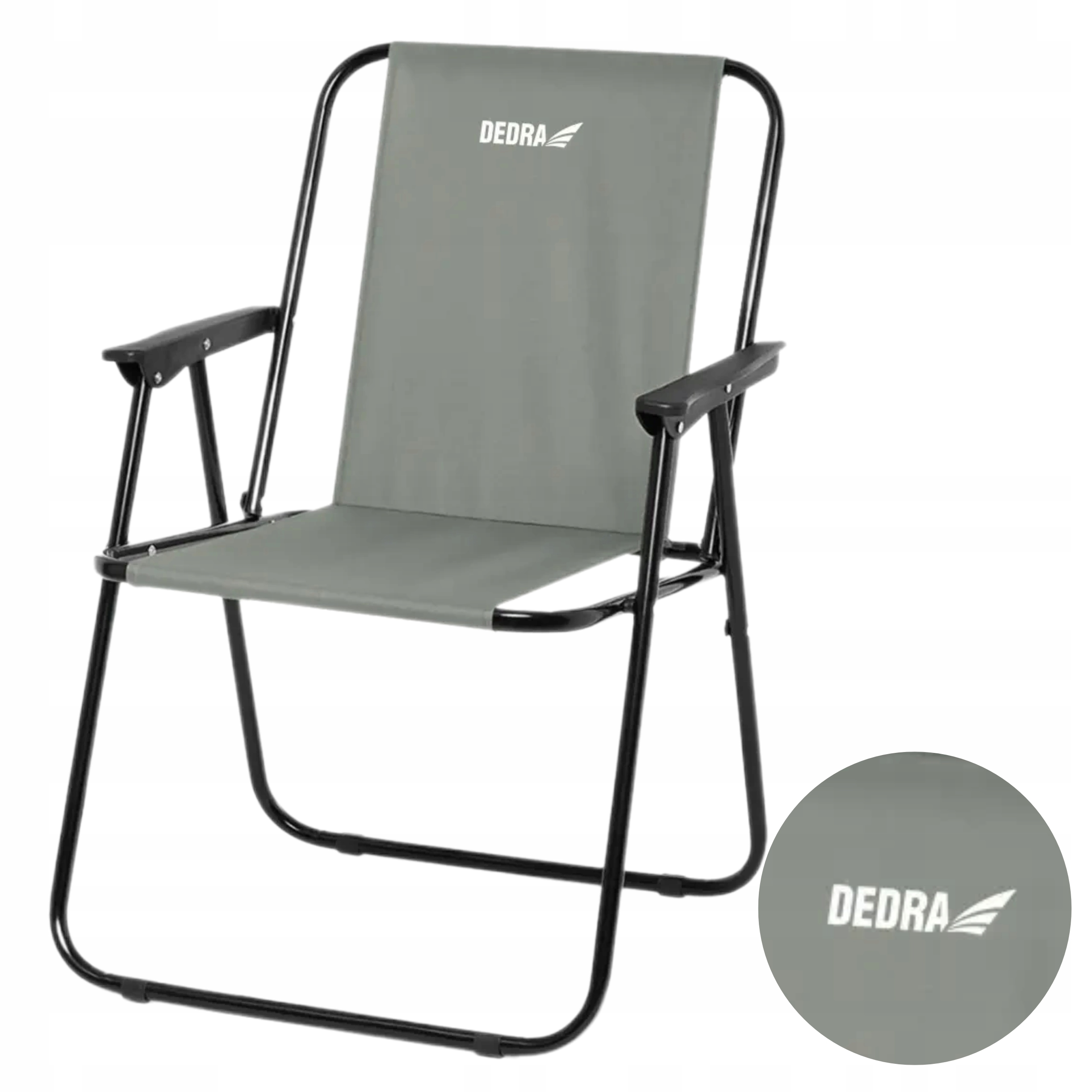 DEDRA KRZESŁO CAMPINGOWE PLAŻOWE SKŁADANE 52x58x72CM SZARE N1028-2