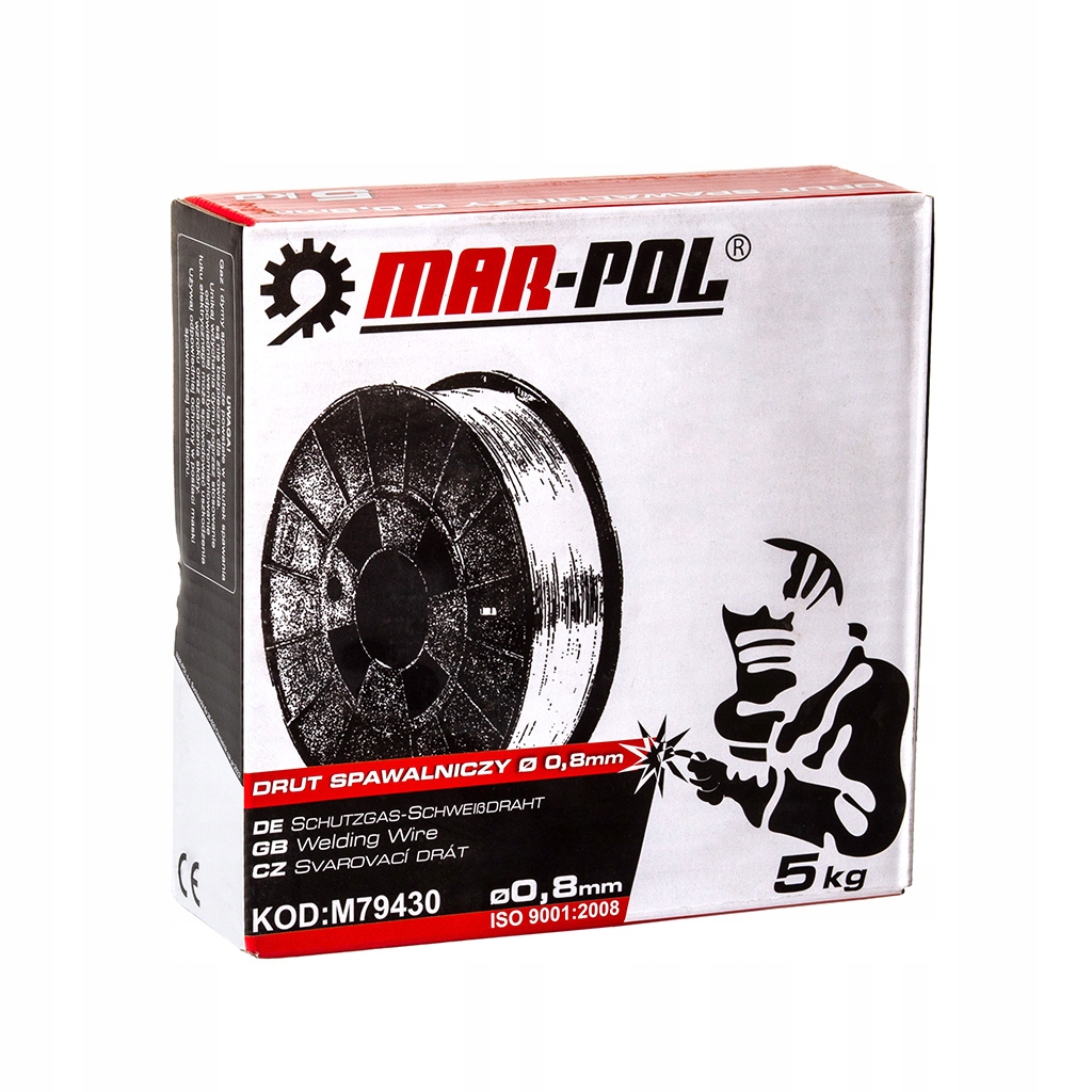 MIEDZIANY DRUT SPAWALNICZY 0,8MM 5KG MIG/MAG MAR-POL M79430
