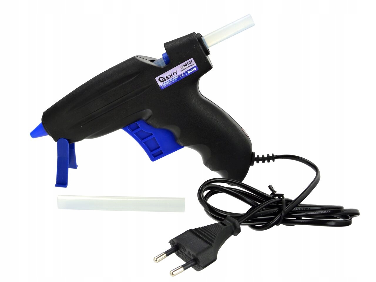PISTOLET DO KLEJU NA GORĄCO 200W 11,2 GEKO+2 KLEJE