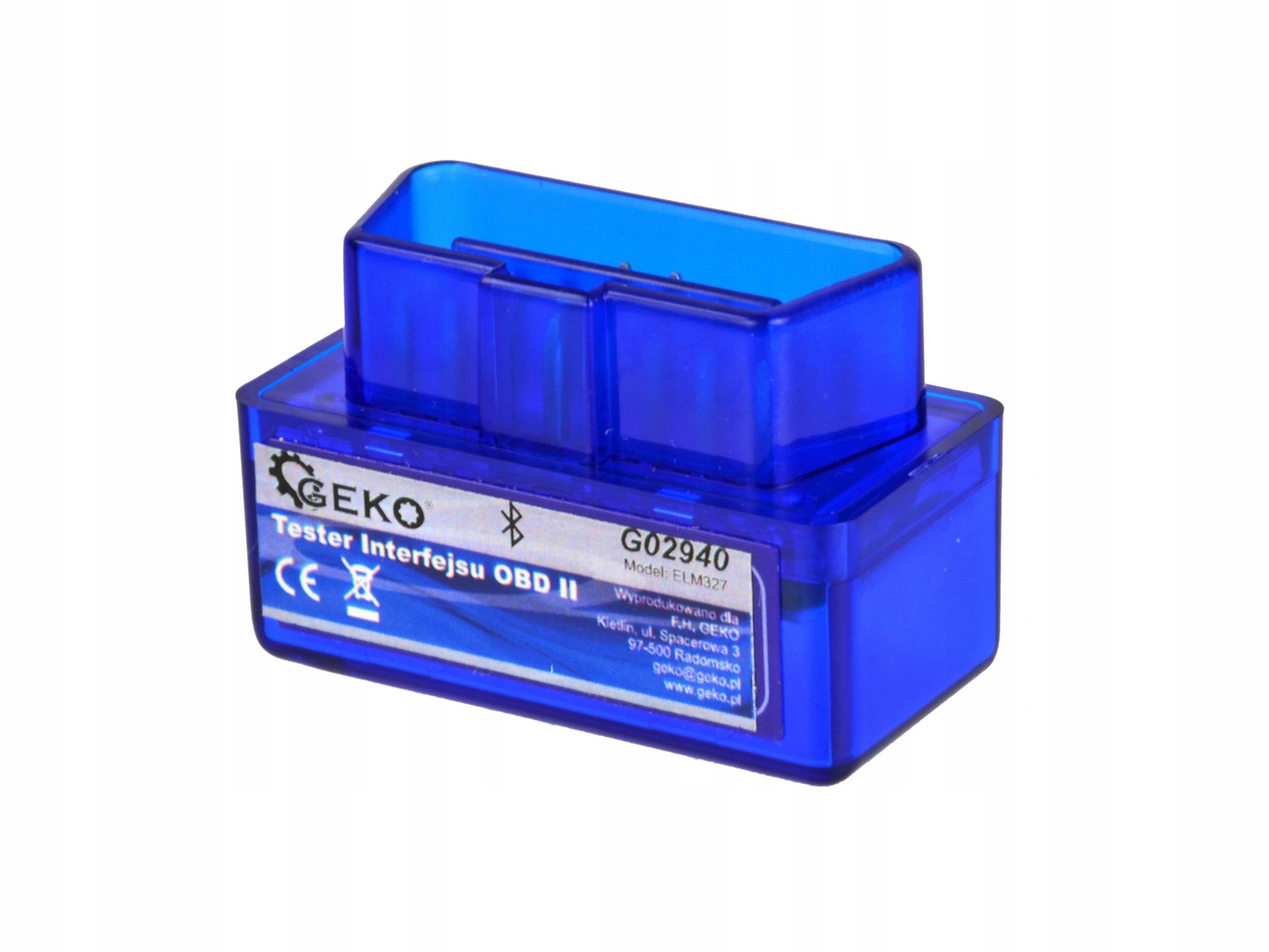 GEKO INTERFEJS DIAGNOSTYCZNY OBDII TESTER OBD2 SKANER OBD2 bluetooth G02940