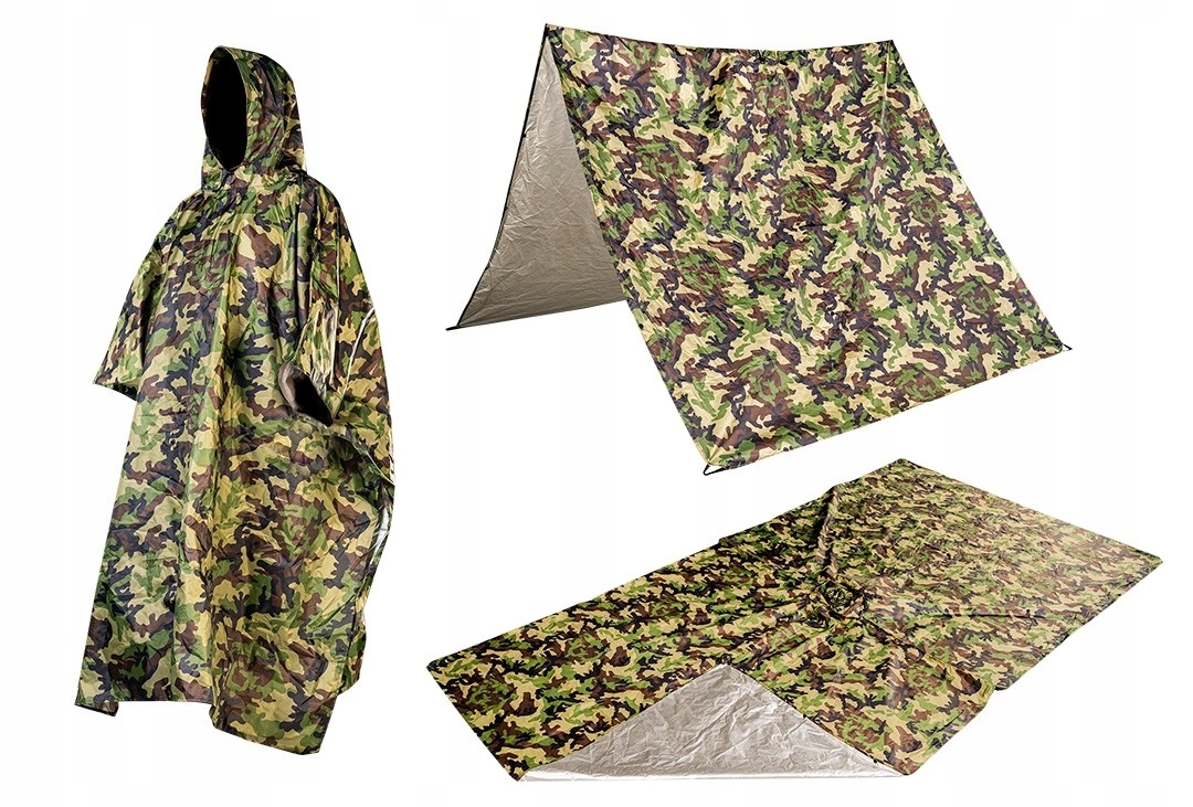 NEO PELERYNA PŁASZCZ PRZECIWDESZCZOWY Poncho TARP MORO 3w1 63-132 NARZUTA
