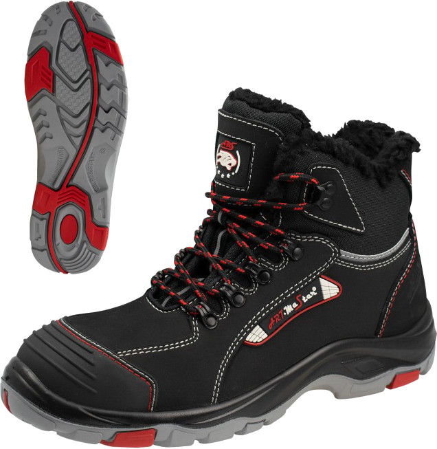 BUTY ZIMOWE ROBOCZE TRZEWIKI PODNOSEK OCIEPLANE SKÓRZANE NUBUK ŚNIEGOWCE 40