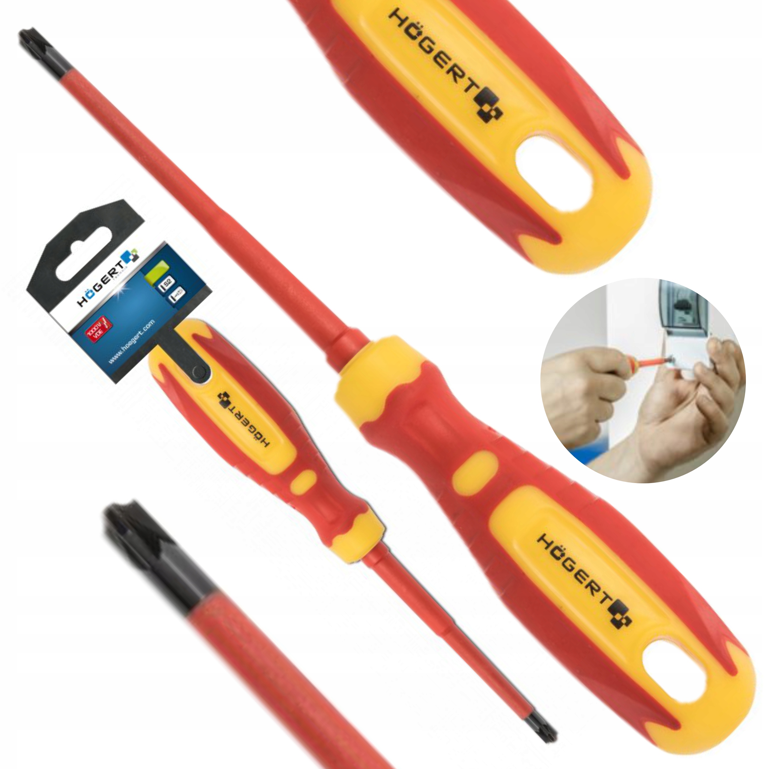HOEGERT WKRĘTAK PŁASKO-KRZYŻOWY PH2/SL6 100MM 1000V SLIM HT1S974