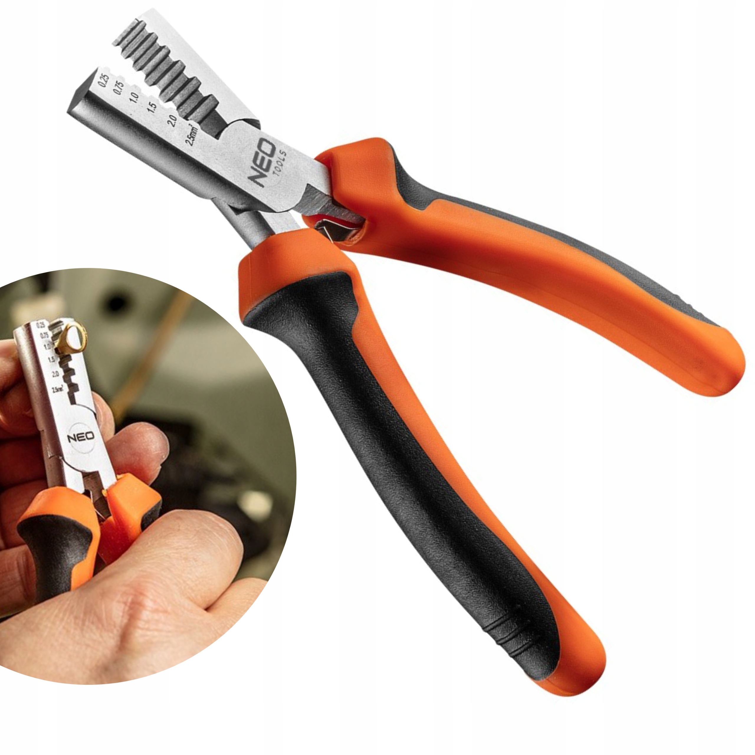 NEO SZCZYPCE DO ZACISKANIA KOŃCÓWEK 0.25-2.5 140MM