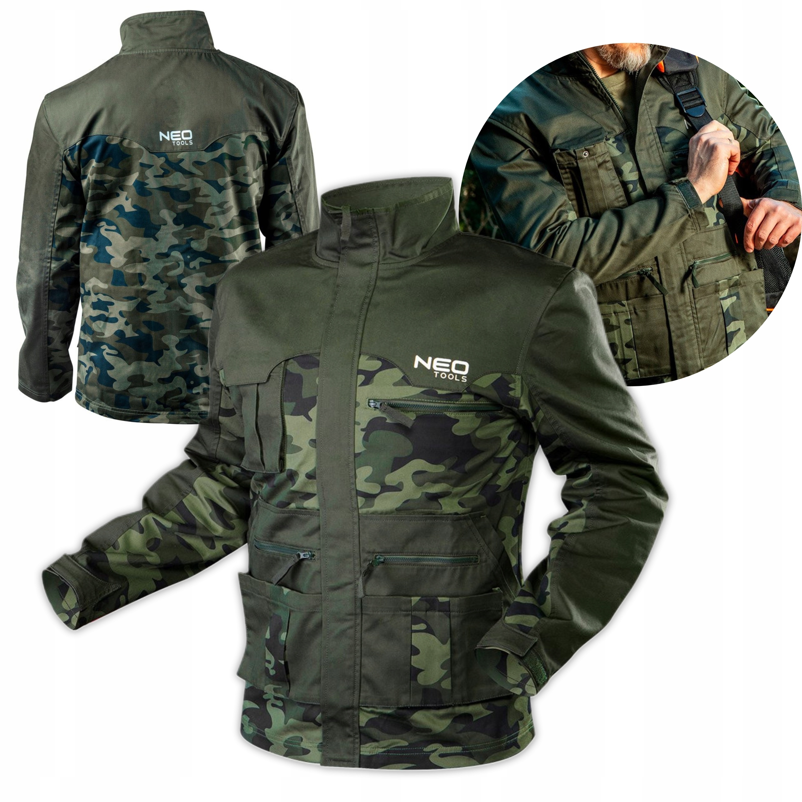 NEO BLUZA MORO KURTKA ROBOCZA CAMO SURVIVAL WZMOCNIONA 81-211 3XL/58