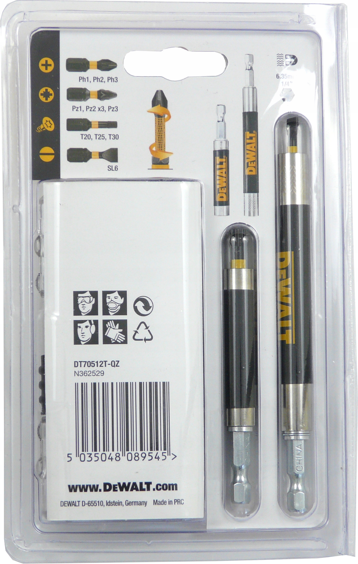 DEWALT BITY UDAROWE TORSION ZESTAW DT70512T 14szt