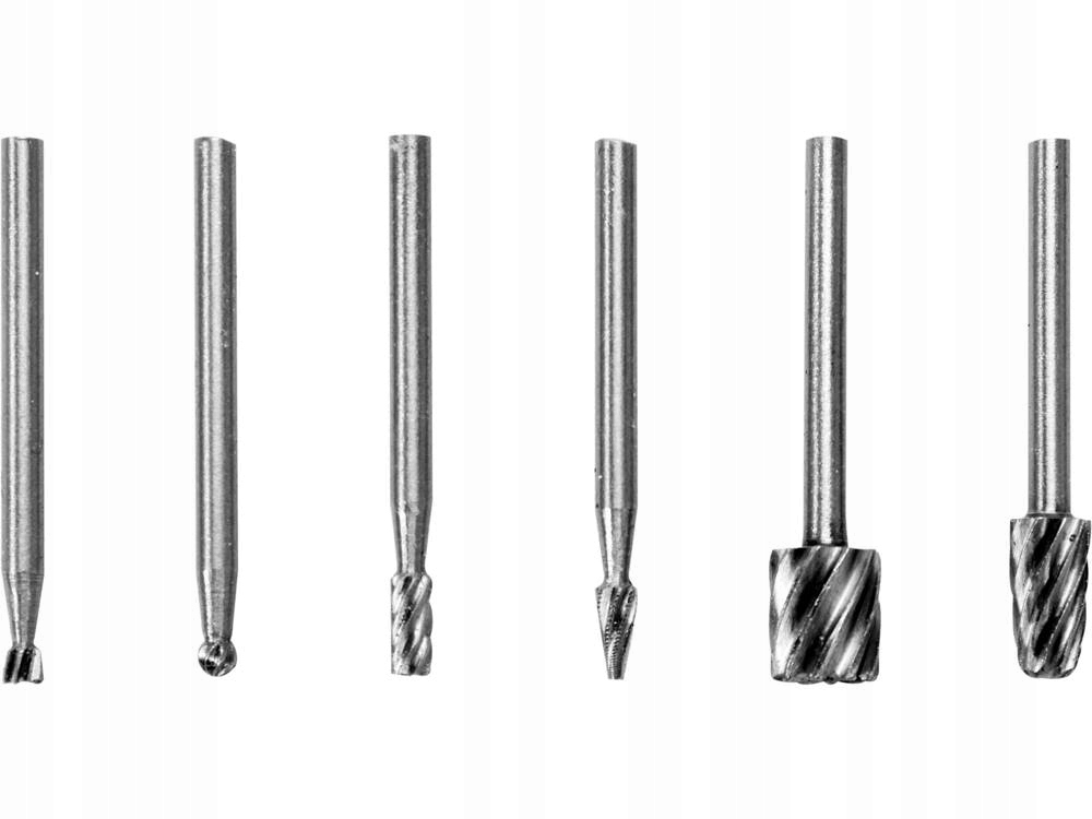 STHOR FREZY TRZPIENIOWE HSS DO MINISZLIFIEREK, 6 SZT., UCHWYT 3,2 MM 25405