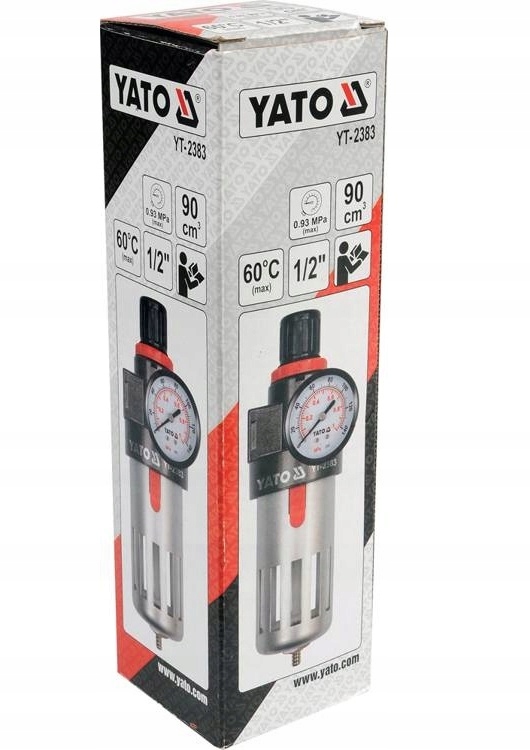 YATO ZESTAW REDUKTOR Z FILTREM I MANOMETREM 1/2'' DO KOMPRESORA YT-2383
