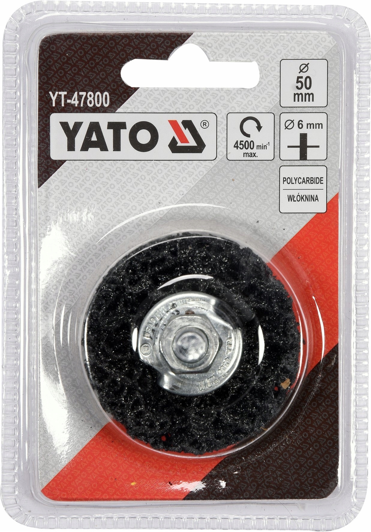 YATO SZCZOTKA TARCZOWA 50MM Z WŁÓKNINY NA WIERTARKĘ YT-47800