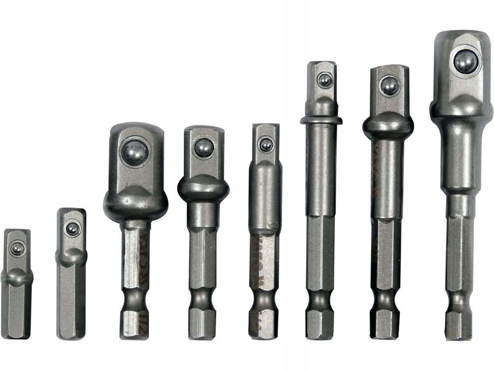 YATO ZESTAW ADAPTERÓW HEX DO NASADEK 8 SZTUK 1/2'' 3/8'' 1/4'' YT-04639