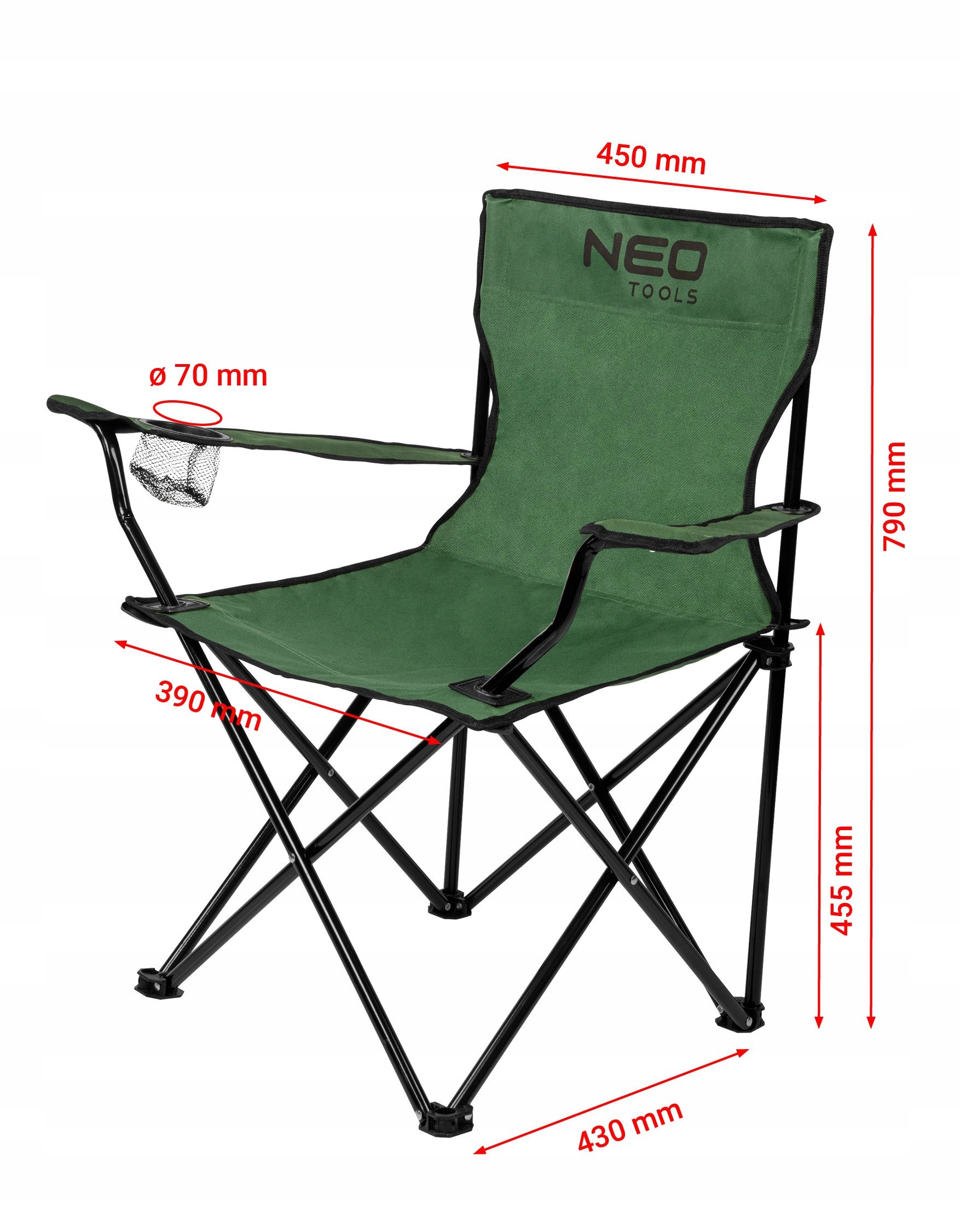 NEO KRZESŁO TURYSTYCZNE WĘDKARSKIE SKŁADANE FOTEL