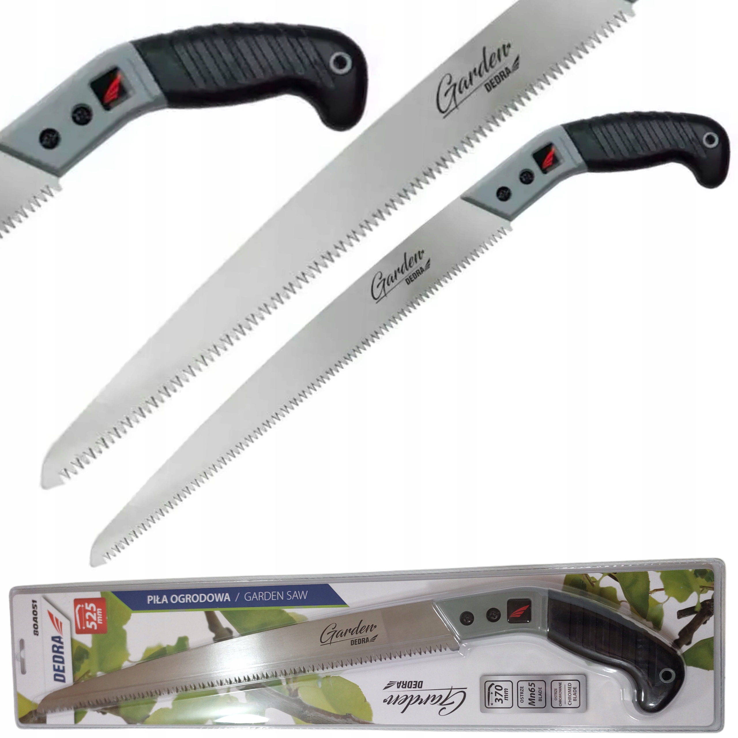 DEDRA PIŁA PIŁKA OGRODOWA RĘCZNA DO GAŁĘZI KRZEWÓW 525MM SEKATOR NOŻYCE