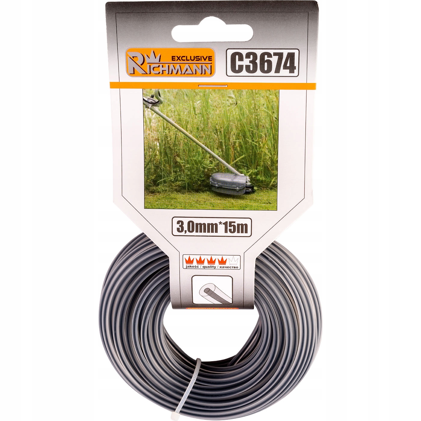 ŻYŁKA DO KOSY 2 SKŁADNIKI 15M C3674 3,0MM RICHMANN