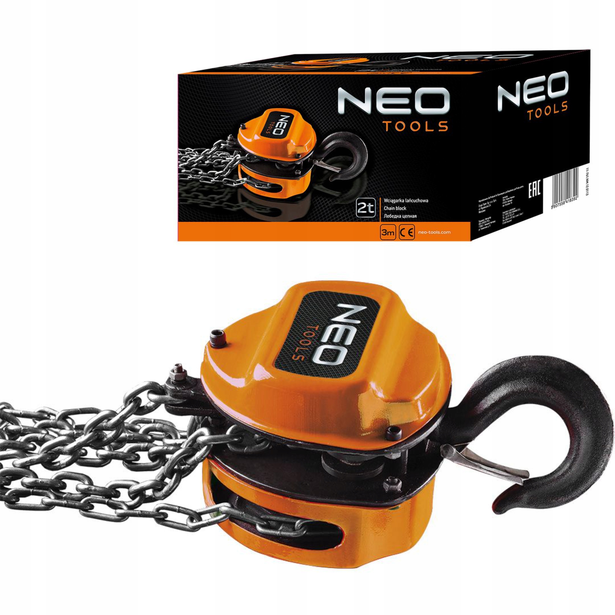 WCIĄGARKA WYCIĄGARKA ŁAŃCUCHOWA 2t 3 m NEO RĘCZNA