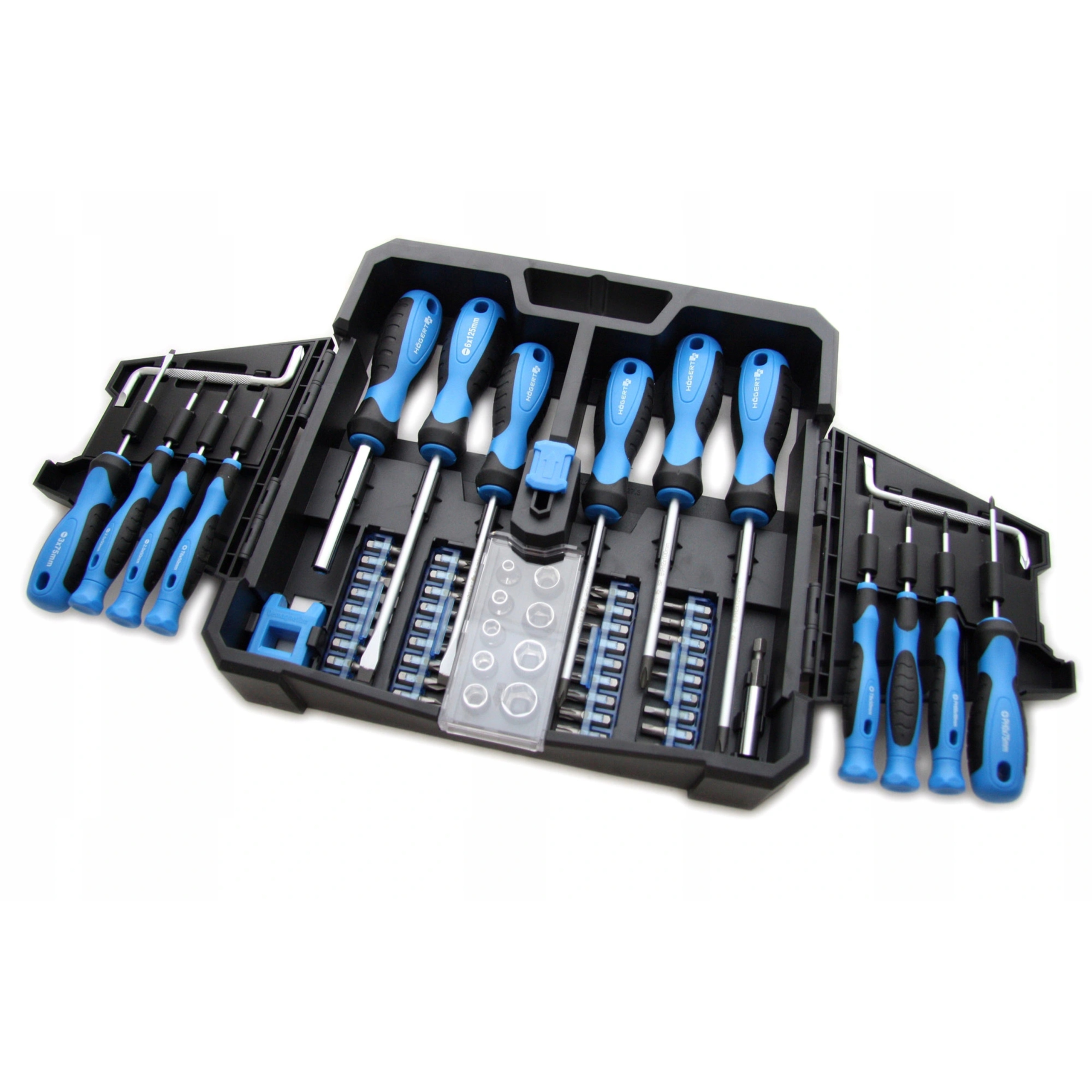 ŚRUBOKRĘTY WKRĘTAKI BITY 63SZT. HT1S105 HOGERT