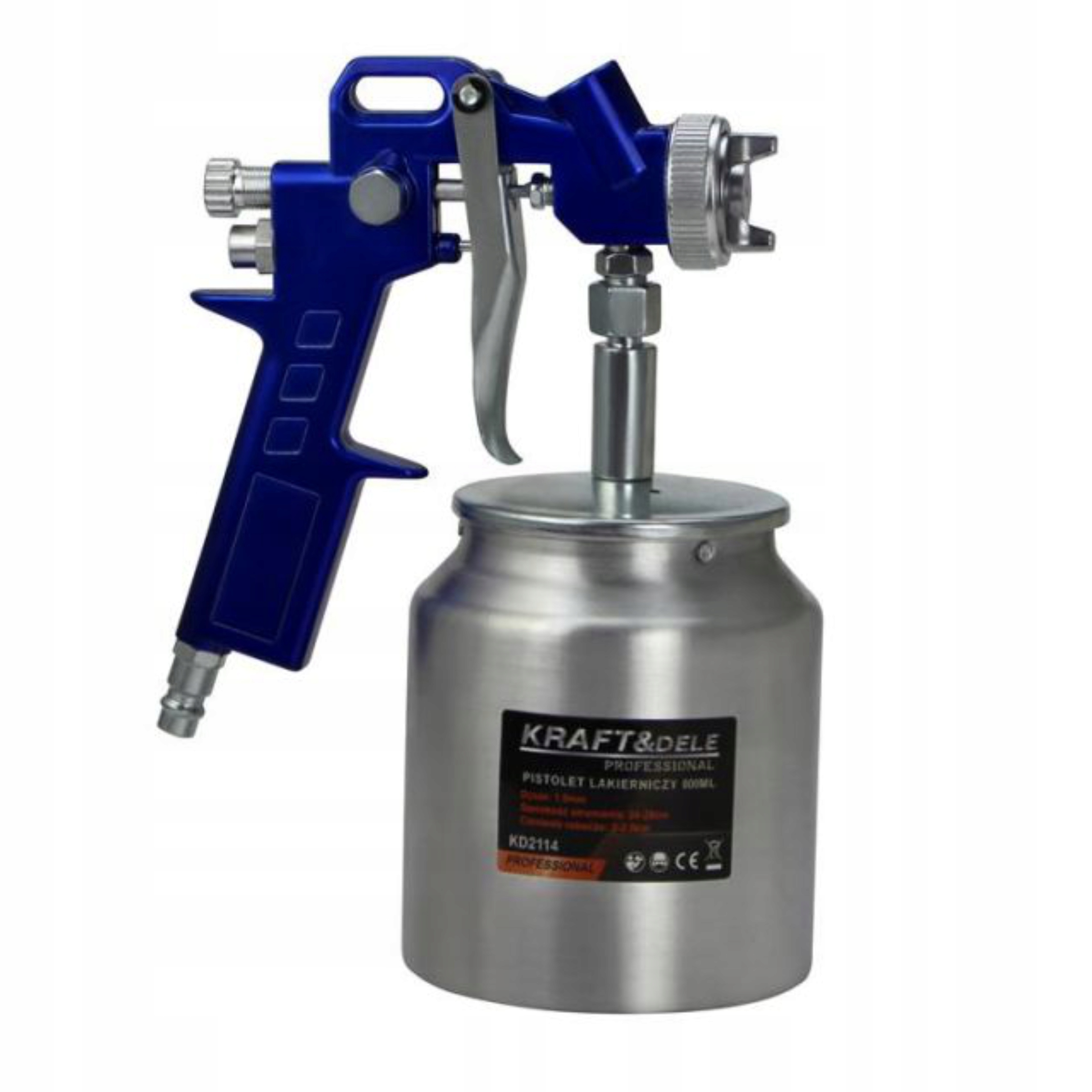 KRAFT&DELE PISTOLET LAKIERNICZY 3,5 - 5 bar ZBIORNIK 600ML KD2114