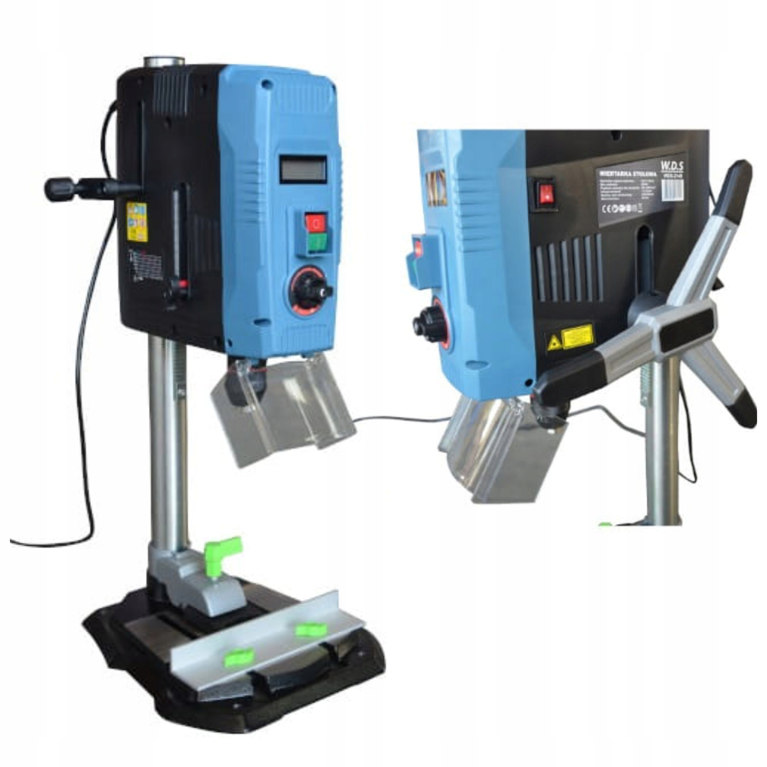 WIERTARKA STOŁOWA + LASER + WYŚWIETLACZ LCD 2000W 13MM WIERCI METAL DREWNO