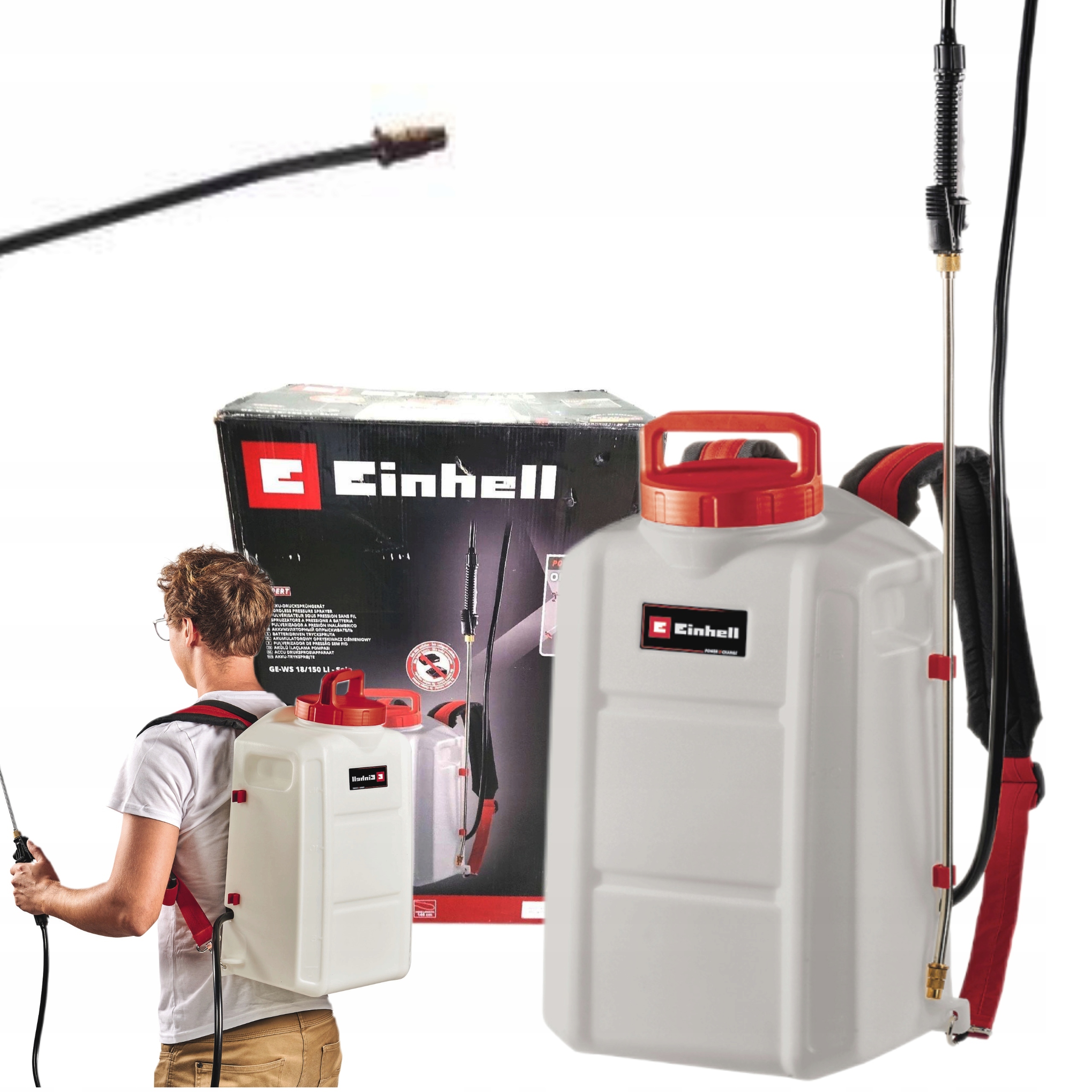 EINHELL OPRYSKIWACZ AKUMULATOROWY OGRODOWY 18V PLECAKOWY 15L GE-WS 18/150
