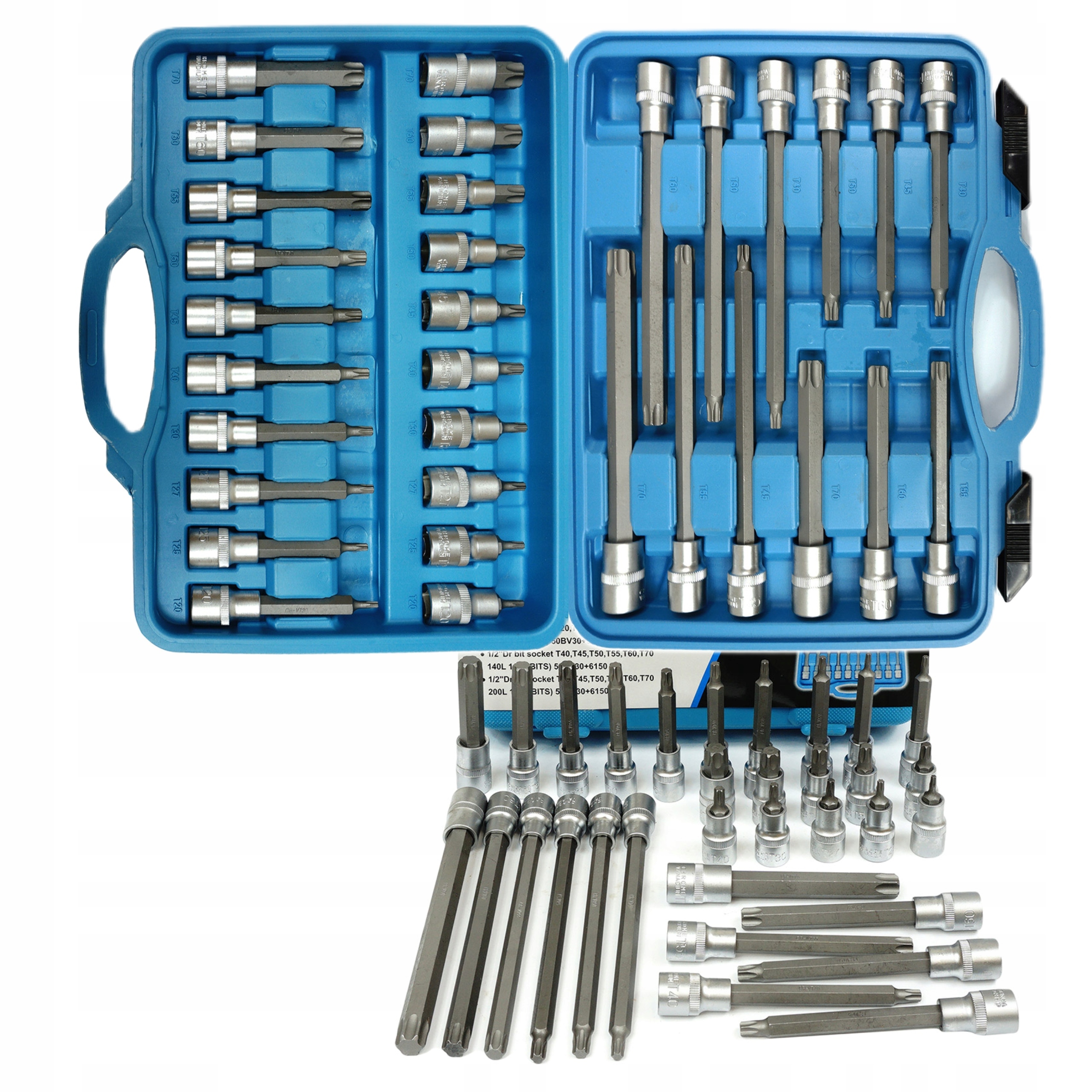 ZESTAW KLUCZE TORX 1/2" PRZEDŁUŻANE 32 ELE NASADKI SKLPINE WALIZKA S10635