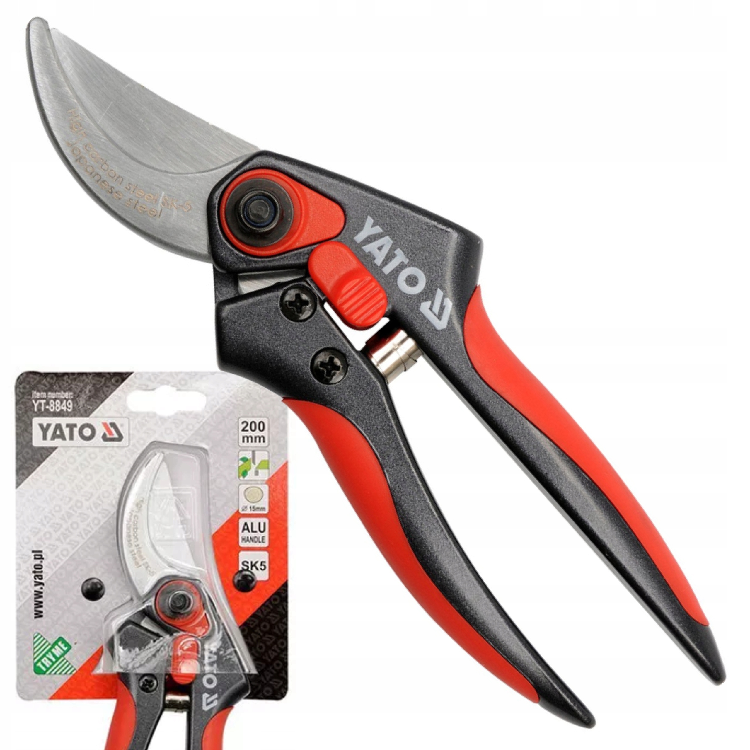 YATO SEKATOR UNIWERSALNY NOŻYCOWY 200MM ALUMINIOWY RACZKI YT-8849