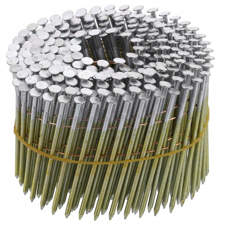 GWOŹDZIE BĘBNOWE 80x2,8mm 3000szt. DO GWOŹDZIAREK PIERŚCIENIOWE OCYNKOWANE