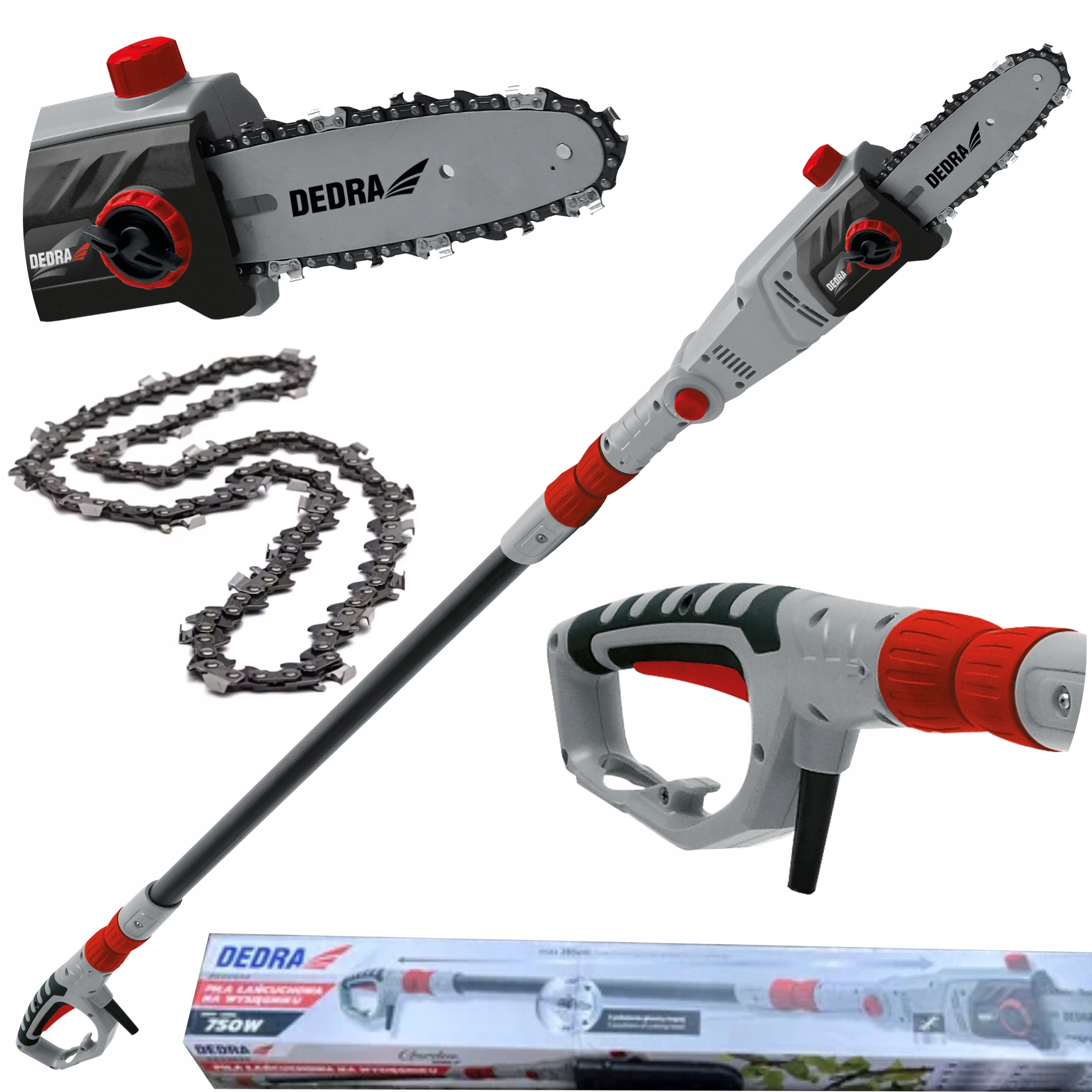 DEDRA DED8699 PIŁA PILARKA TELESKOPOWA GAŁĘZI 750W OKRZESYWARKA WYSIĘGNIKU