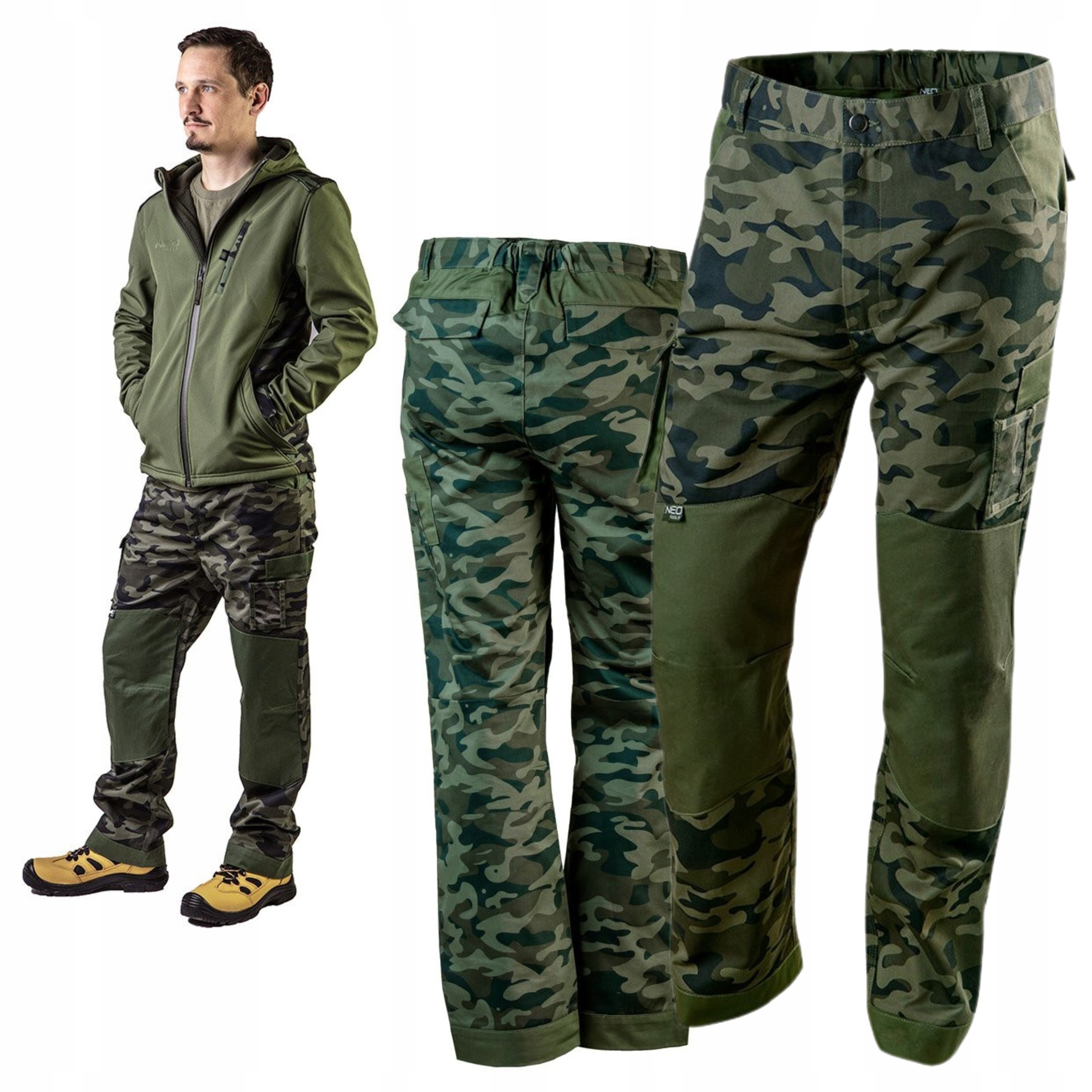 NEO SPODNIE ROBOCZE MORO LEŚNIKA DO PASA SURVIVAL PROFILED 81-221 XXXL/58