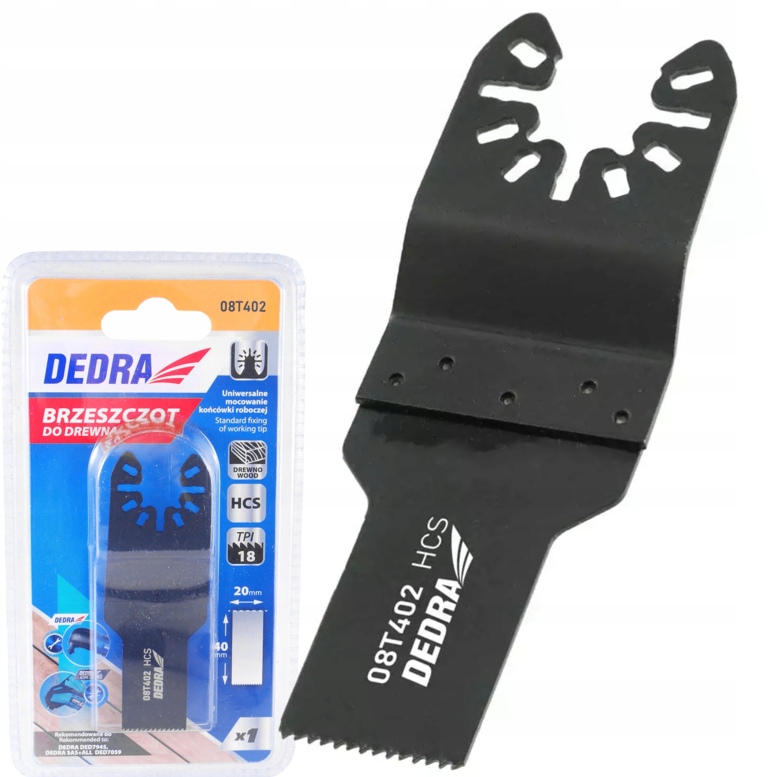 DEDRA BRZESZCZOT DO DREWNA 20x40mm ZĘBY 1.4MM DO MULTINARZĘDZIA 08T402