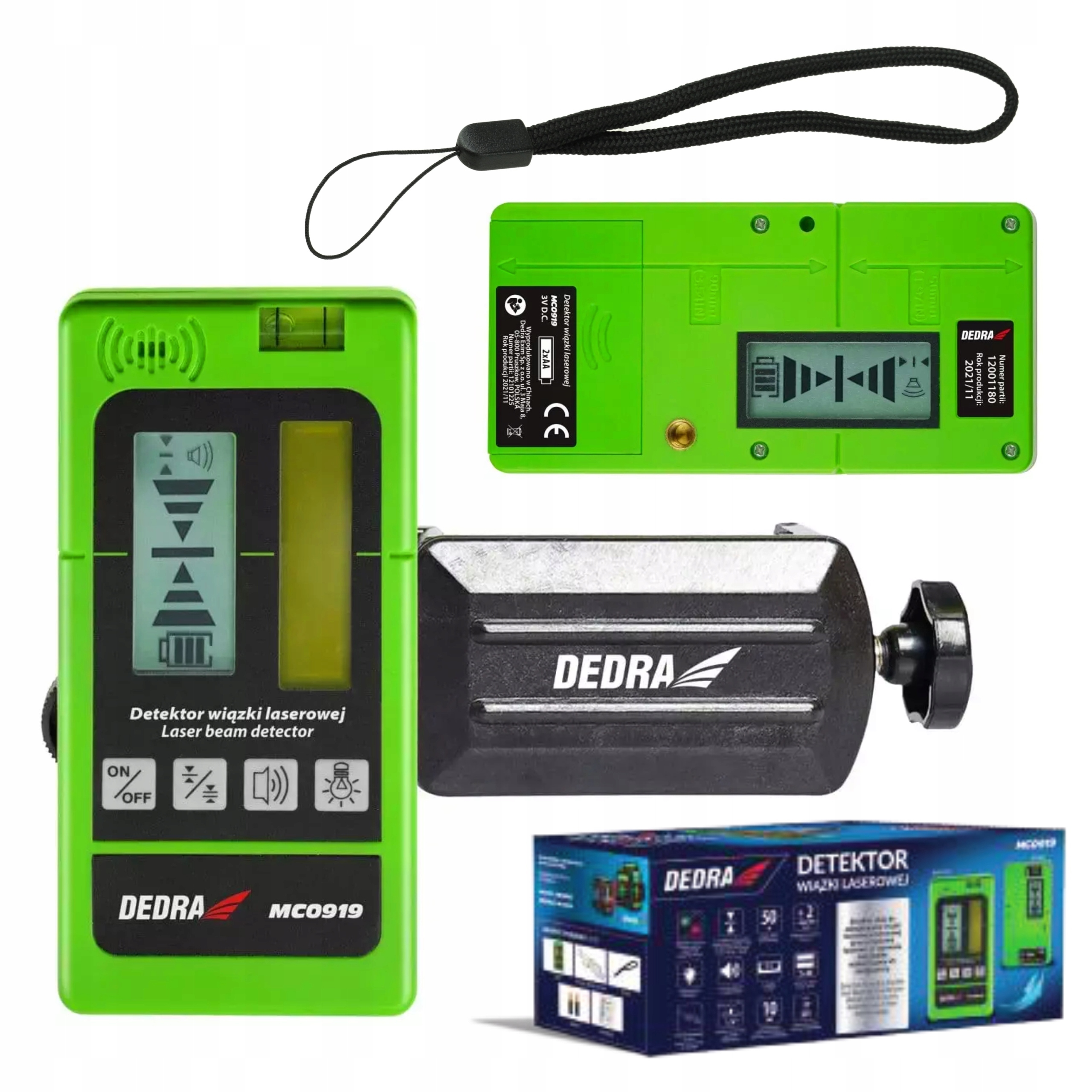 DEDRA DETEKTOR WIĄZKI LASEROWEJ ZASIĘGU MC0919