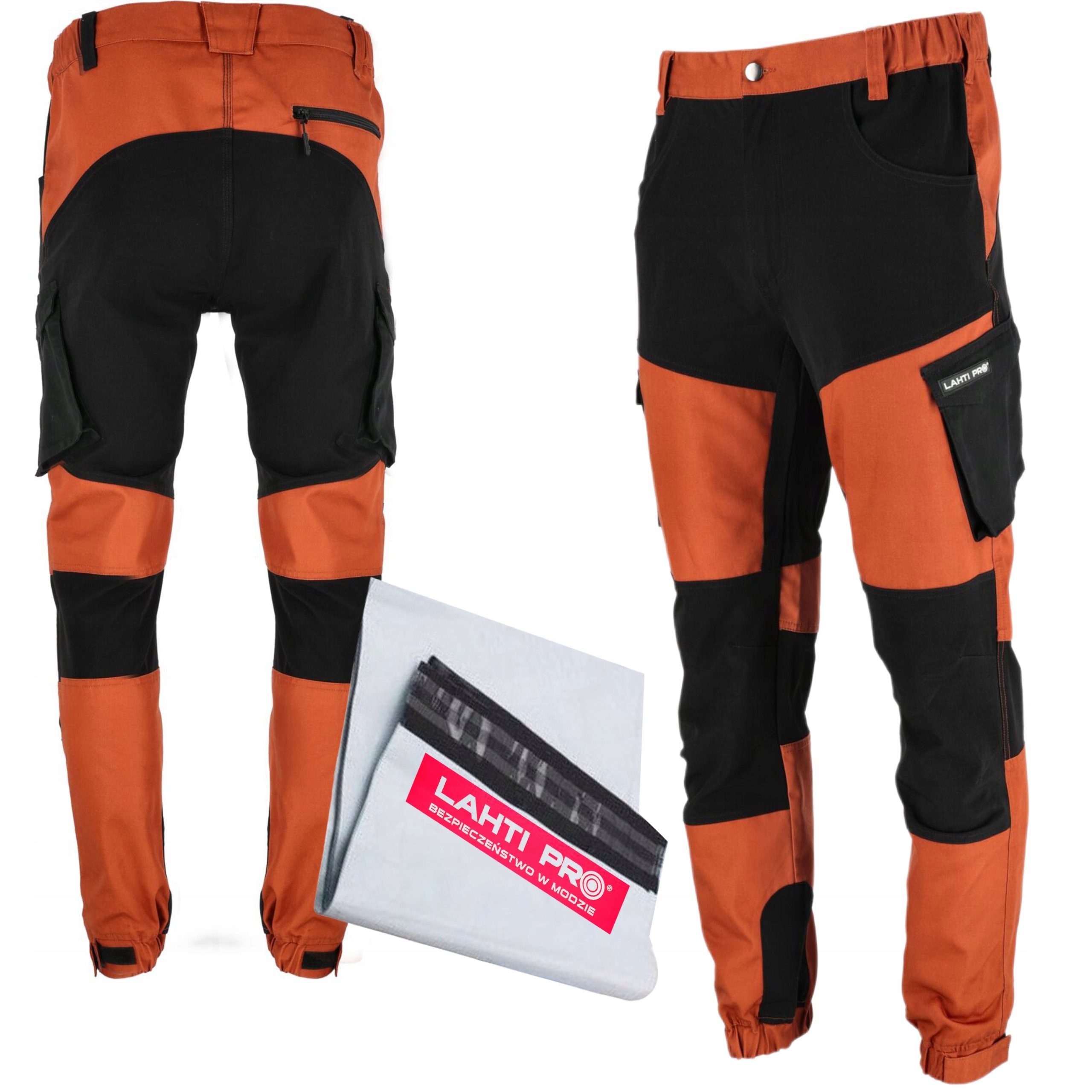 LAHTI PRO SPODNIE ROBOCZE OCHRONNE DO PASA CEGLASTE STRETCH L40539 R. S