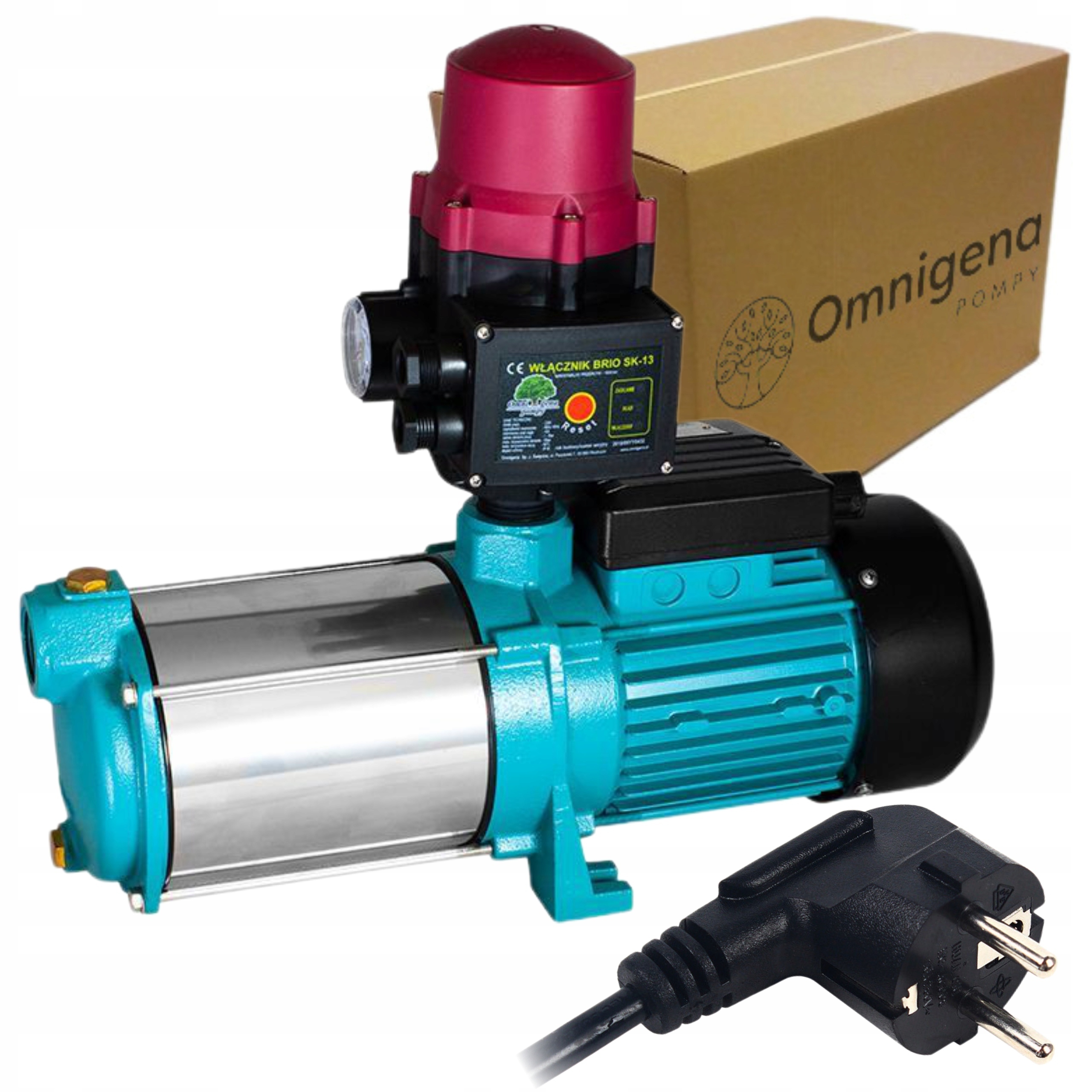 OMNIGENA MH 2100 INOX PREMIUM 230V POMPA 2000W ZESTAW HYDROFOROWY BRIO SK13