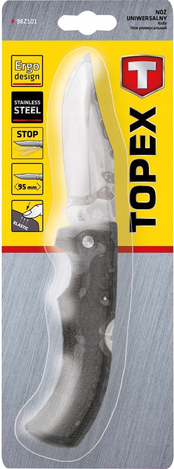 NÓŻ UNIWERSALNY 100MM SKŁADANY TOPEX 98Z101