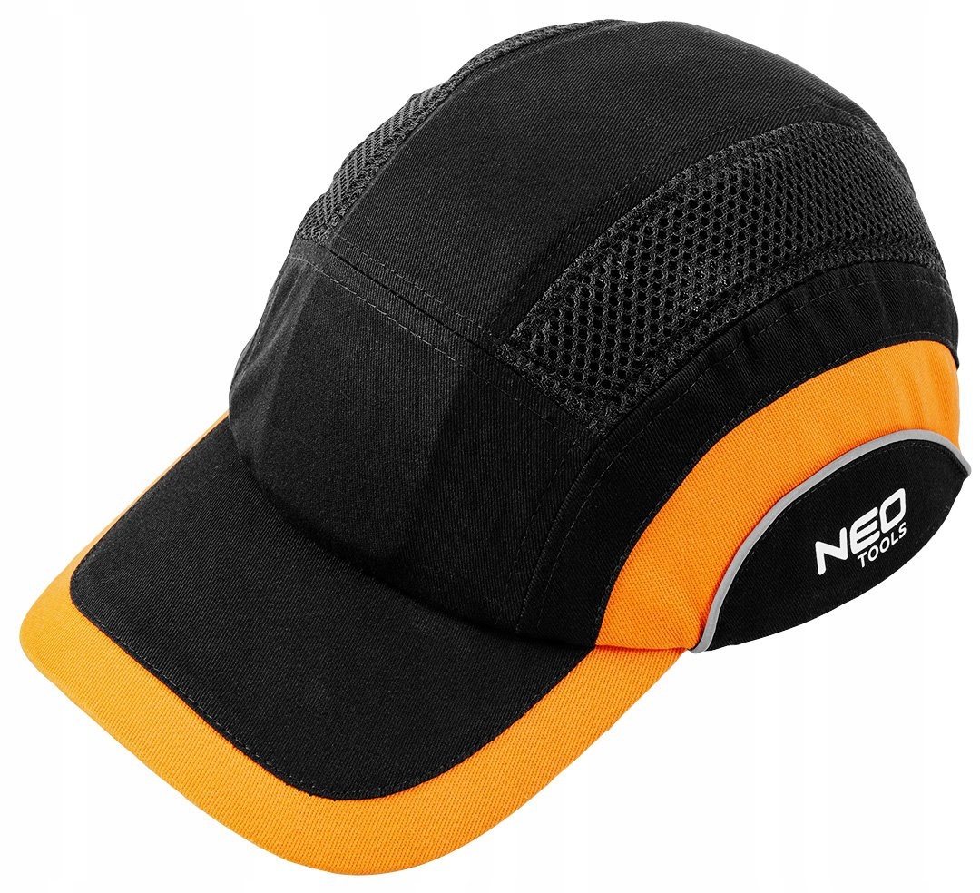 NEO CZAPKA Z DASZKIEM ZE WZMOCNIENIEM CZARNO-POMARAŃCZOWA WENTYLACJA 97-592