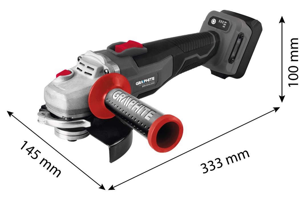 GRAPHITE SZLIFIERKA KĄTOWA 125MM BEZSZCZOTKOWA ENERGY+ REGULACJA 58GE142