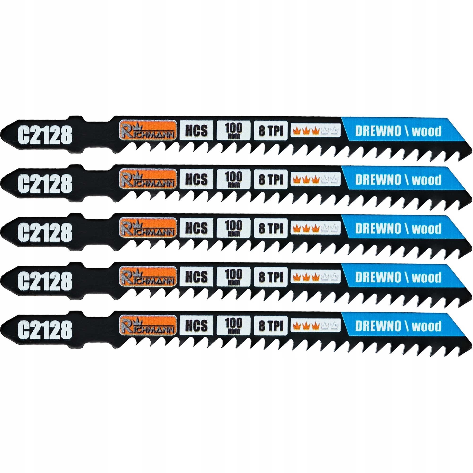 C2128 BRZESZCZOT DO WYRZ DREWNO T HCS 100MM 8TPI SZYBKIE CIĘCIE T111C 5 SZT