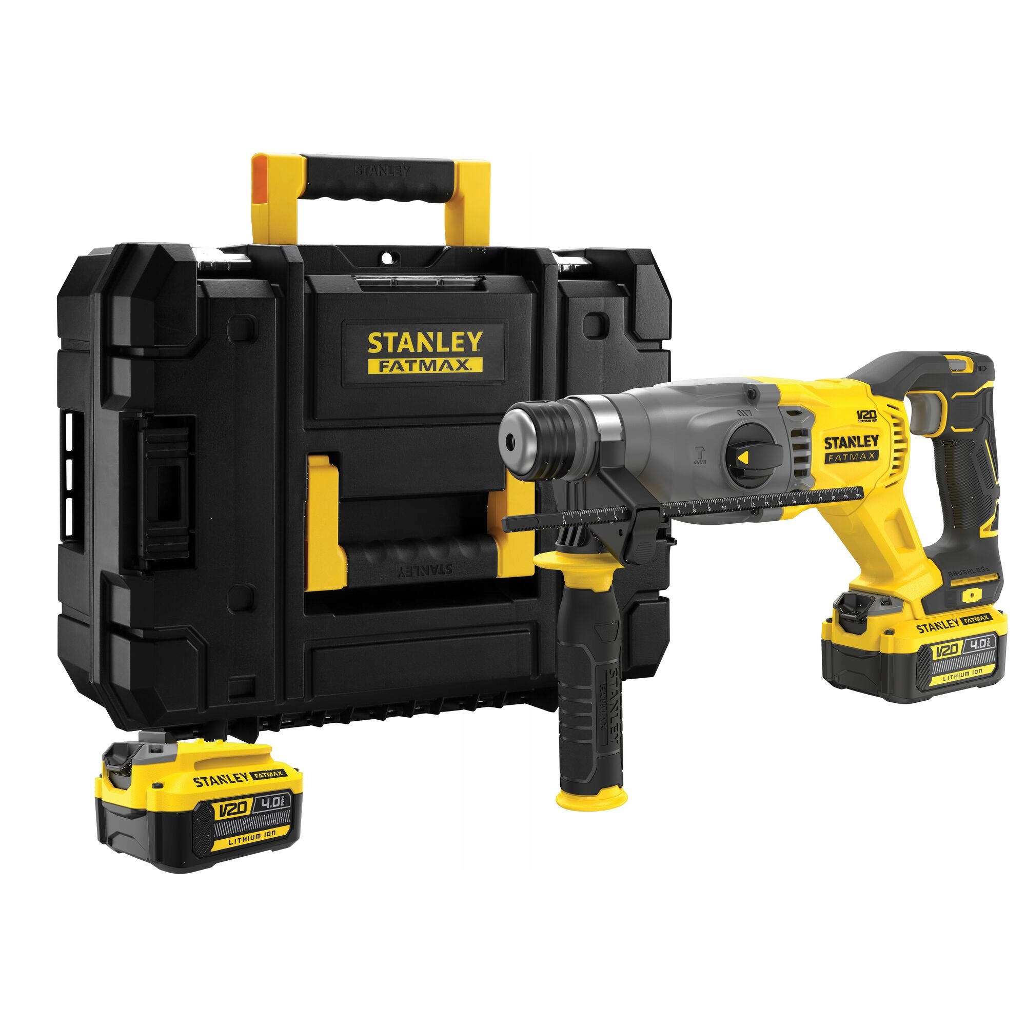 STANLEY BEZSZCZOT MŁOTOWIERTARKA UDAROWA SDS+ 18V V20 2x 4Ah WALIZKA FATMAX
