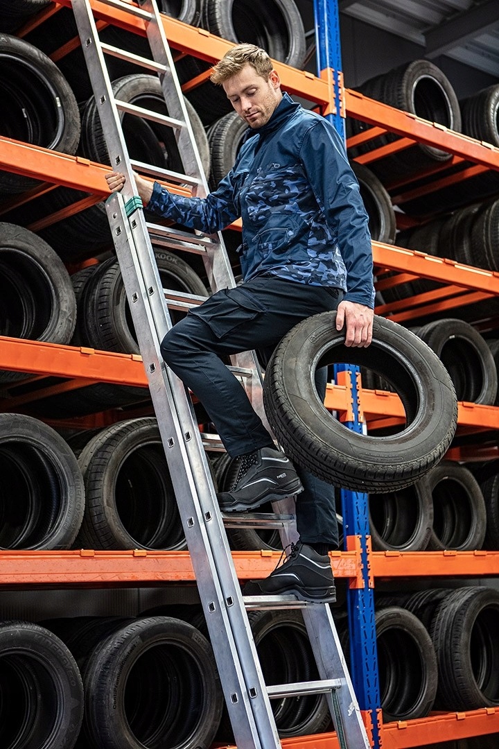 NEO SPODNIE ROBOCZE DO PASA GUMA NAVY PROFILED 81-224 XXL/56