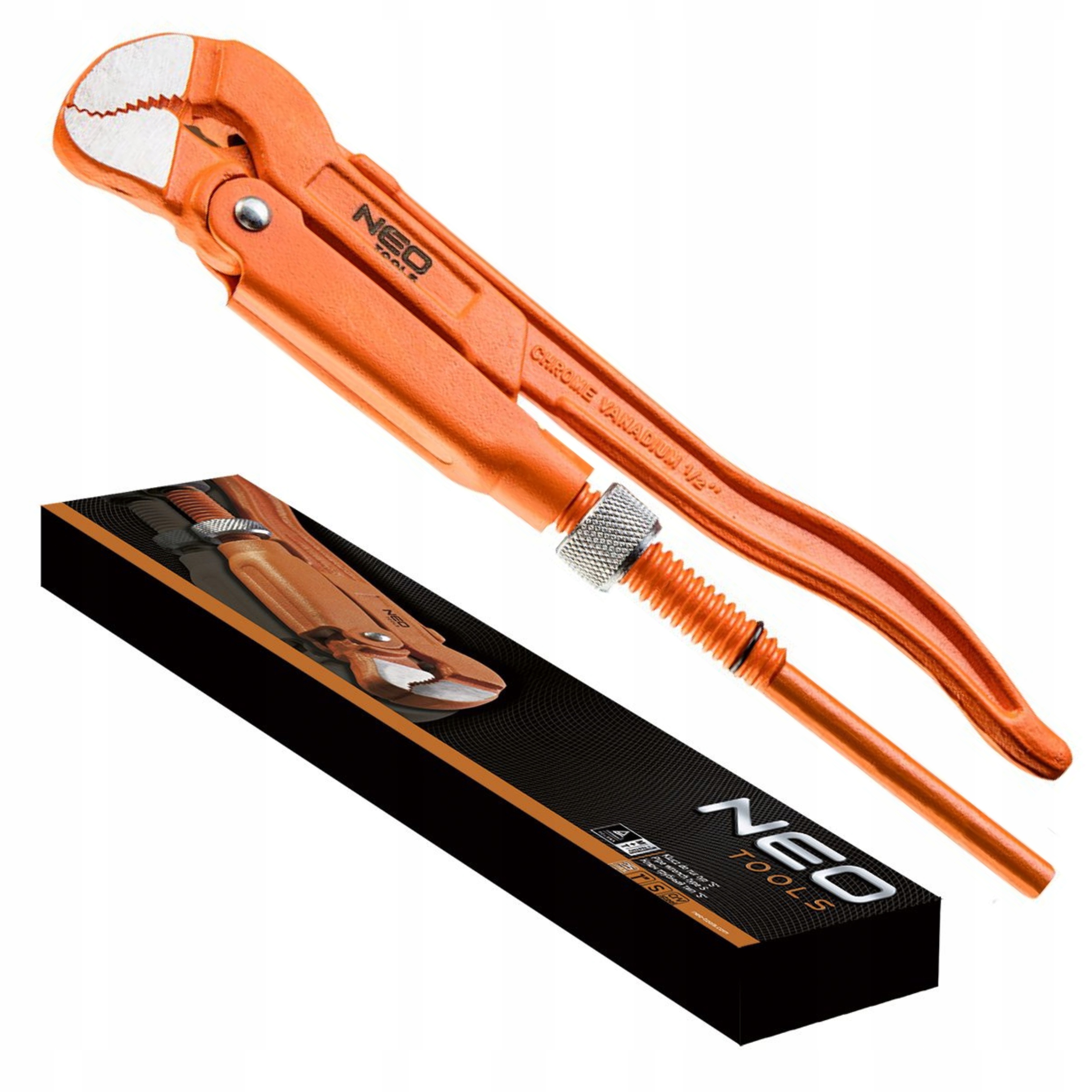 NEO KLUCZ SZWEDZKI HYDRAULICZNY NASTAWNY DO RUR TYPU S 235mm 0,5" 02-120