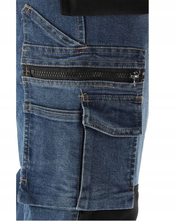 YATO SPODNIE ROBOCZE MONTERSKIE STRETCH JEANS DARK BLUE YT-79053 ROZM. L/XL